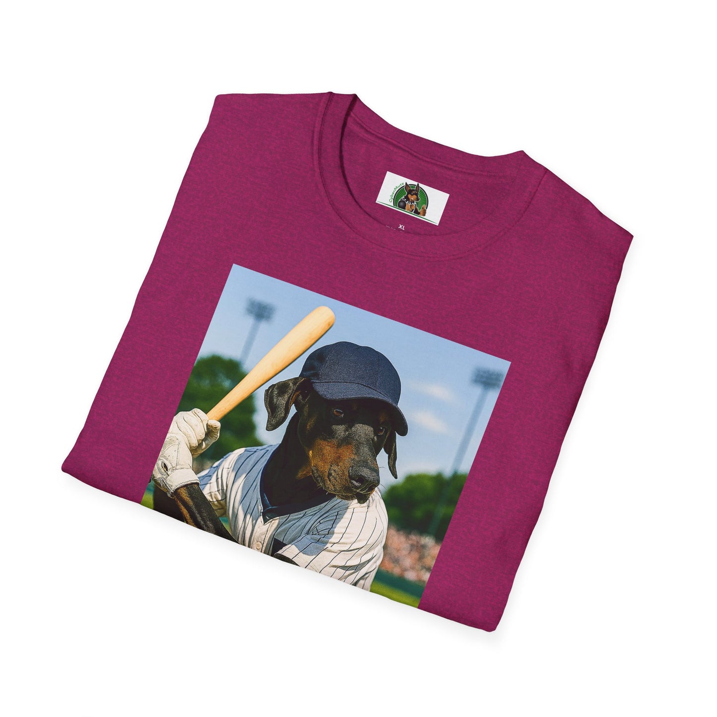 Baseball Doberman Sports T-Shirt
