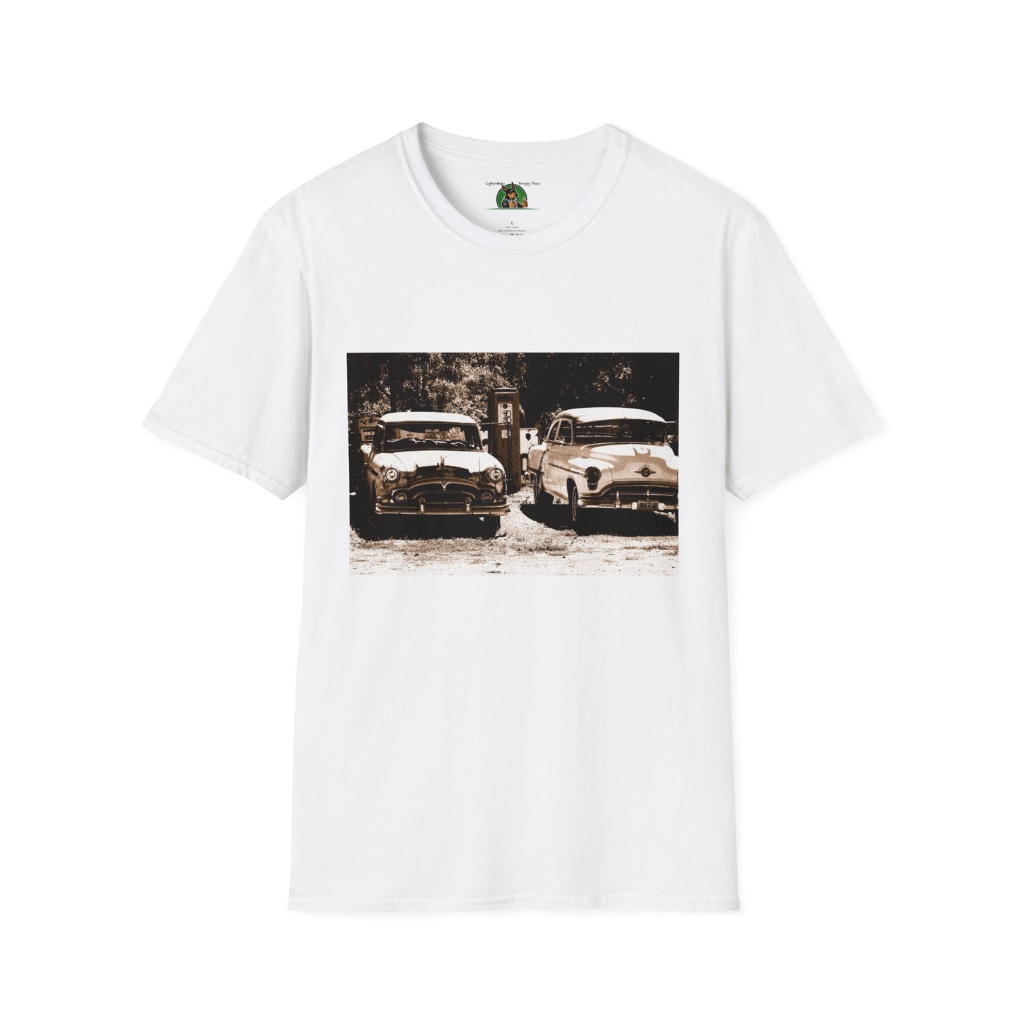 Mis·cel·la·ne·ous Old Cars T-Shirt Printify S White 