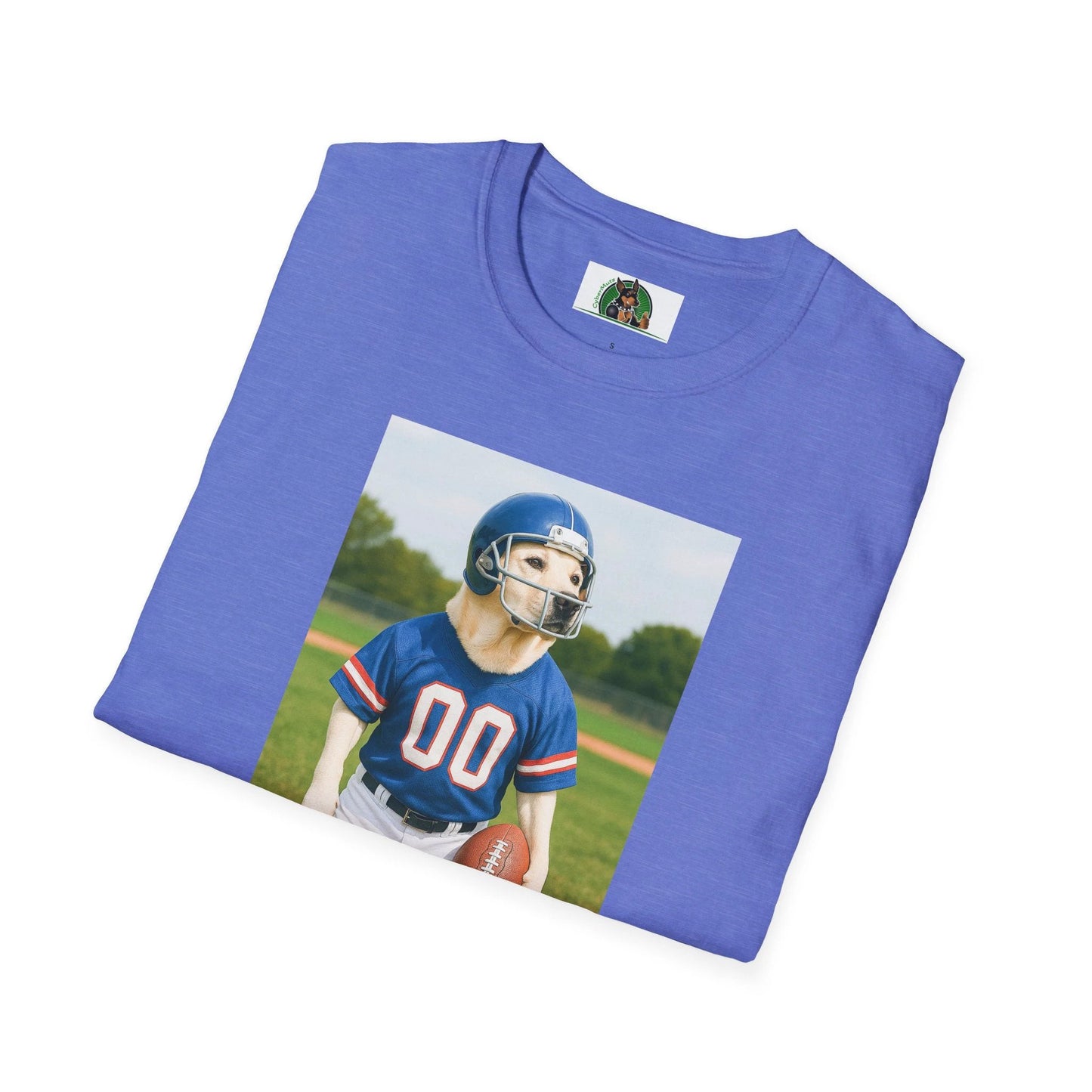 Labrador Retriever Football T-Shirt — Sports Dog Tee for Dog Lovers by Printify