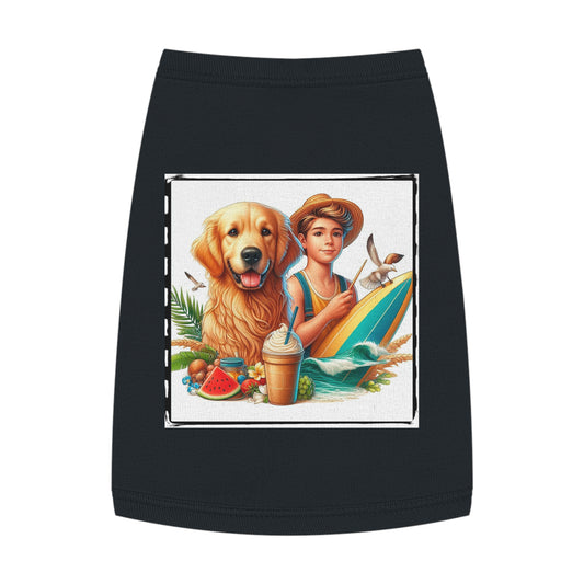 Golden Retriever pet tank top Pets Printify   