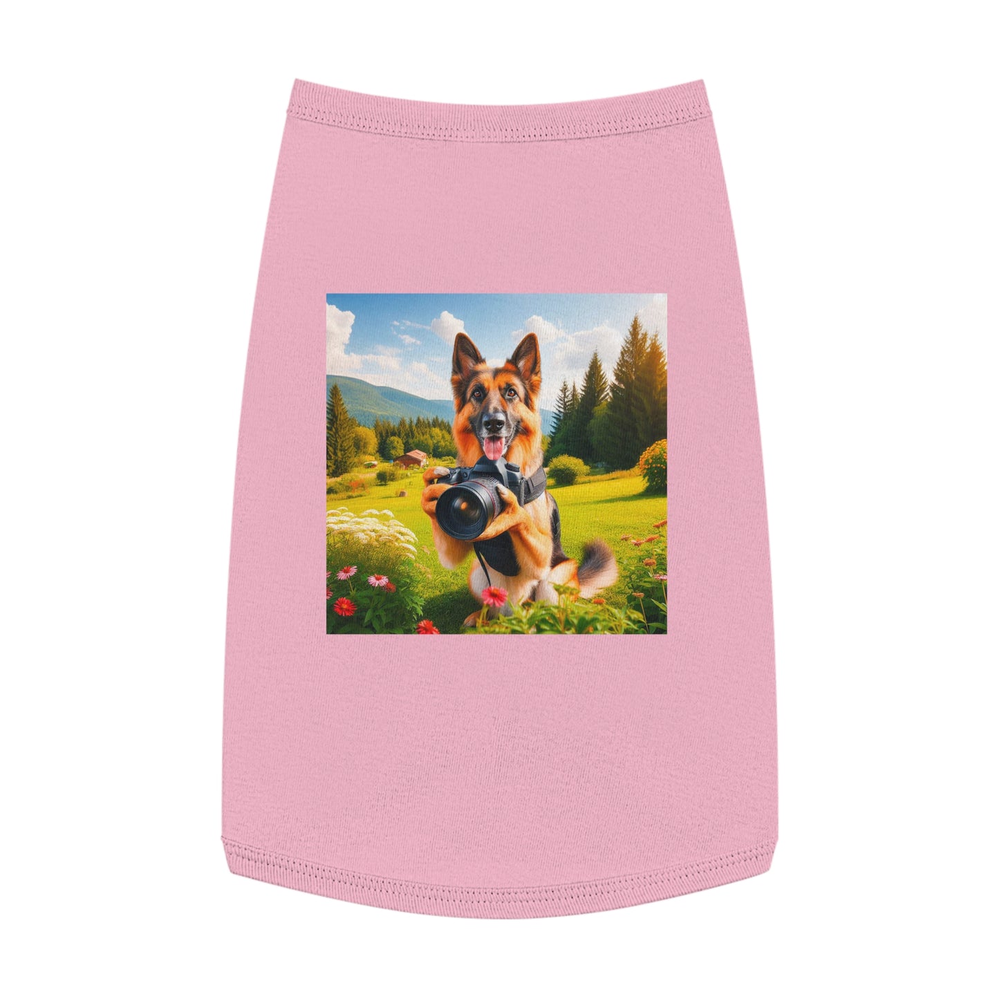 Pet Tank Top German Shepherd Pets Printify L Pink 