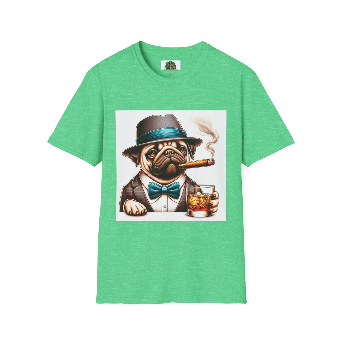 Pugs T-Shirt Printify S Heather Irish Green 