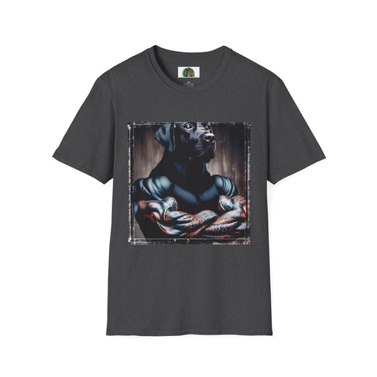 Labrador Retriever big muscles shirt T-Shirt Printify XS Dark Heather