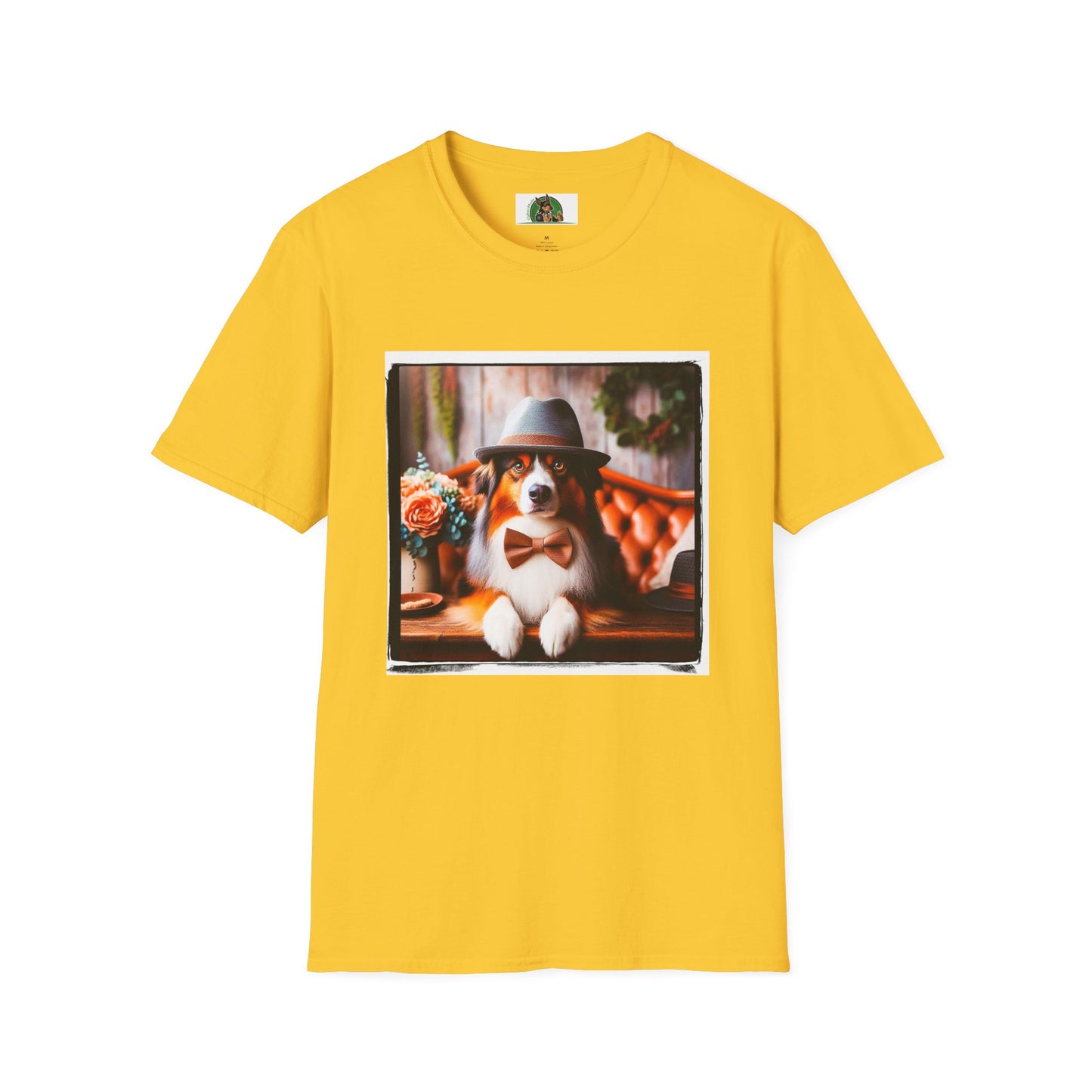Australian Shepherd With Fedora Hat T-Shirt Printify S Daisy