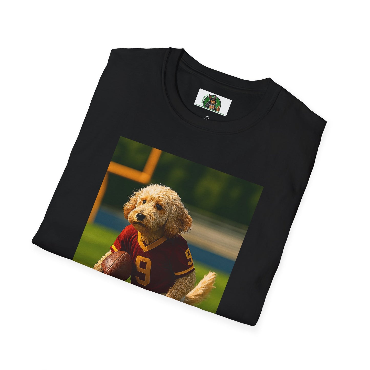 Sports Cockerpoo Football T-Shirt T-Shirt Printify