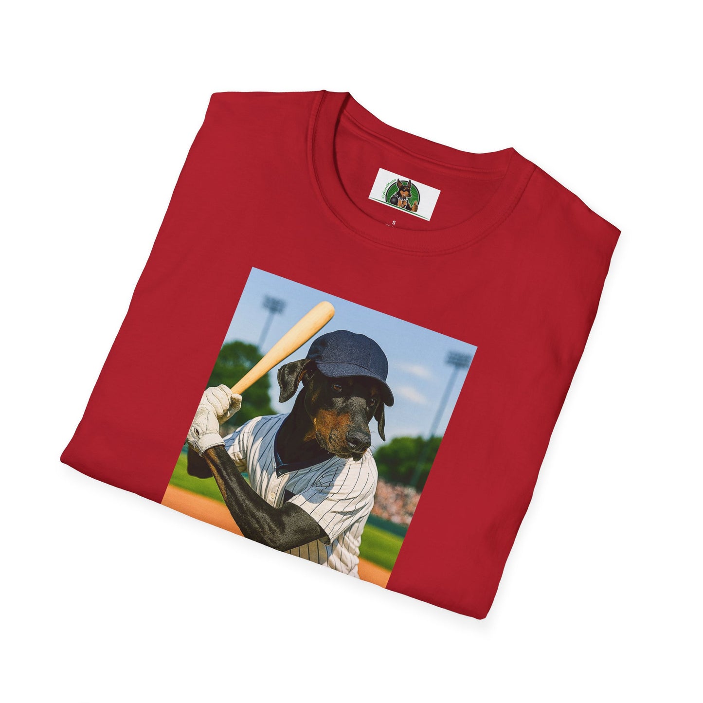 Baseball Doberman Sports T-Shirt