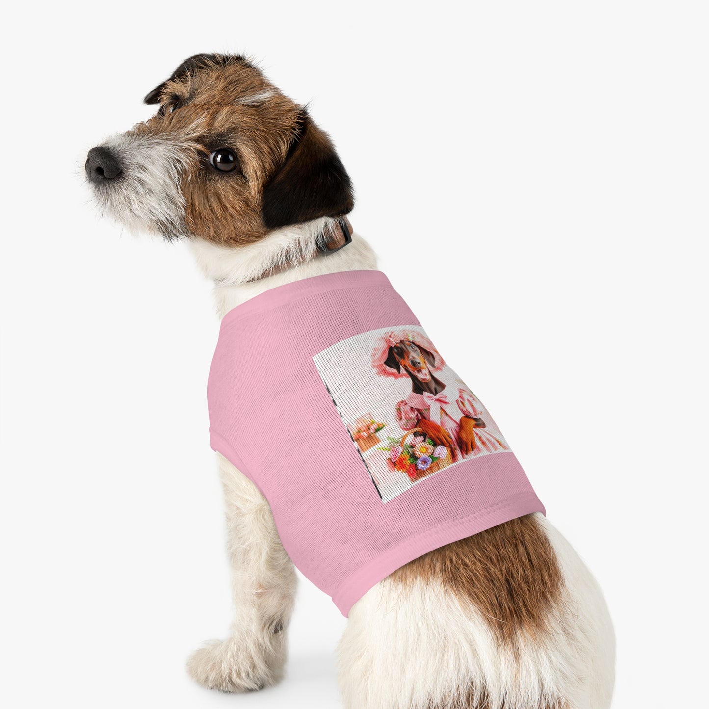 Pet Tank Top Doberman easter fun t shirt Pets Printify