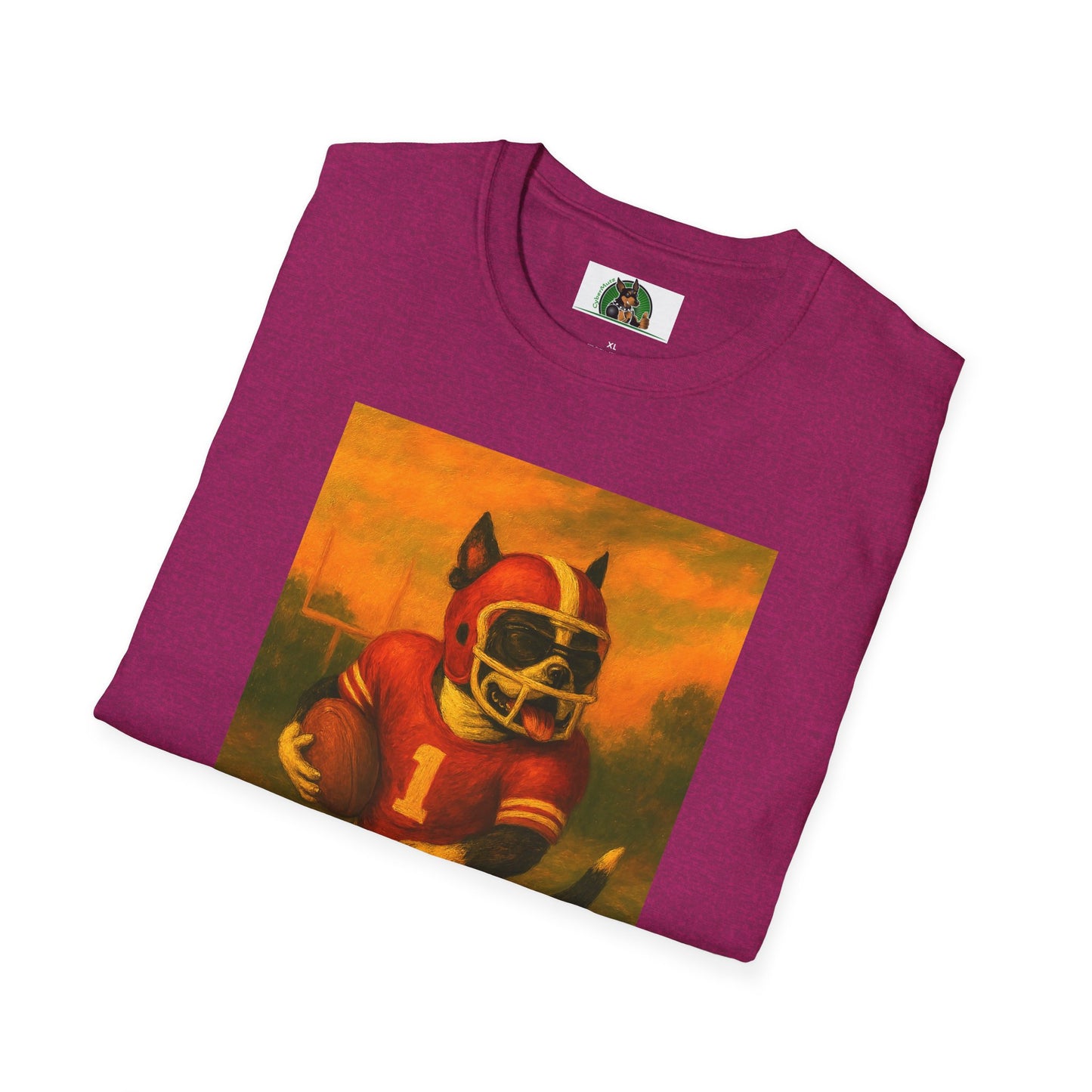 Sports Boston Terrier Football Unisex T-Shirt