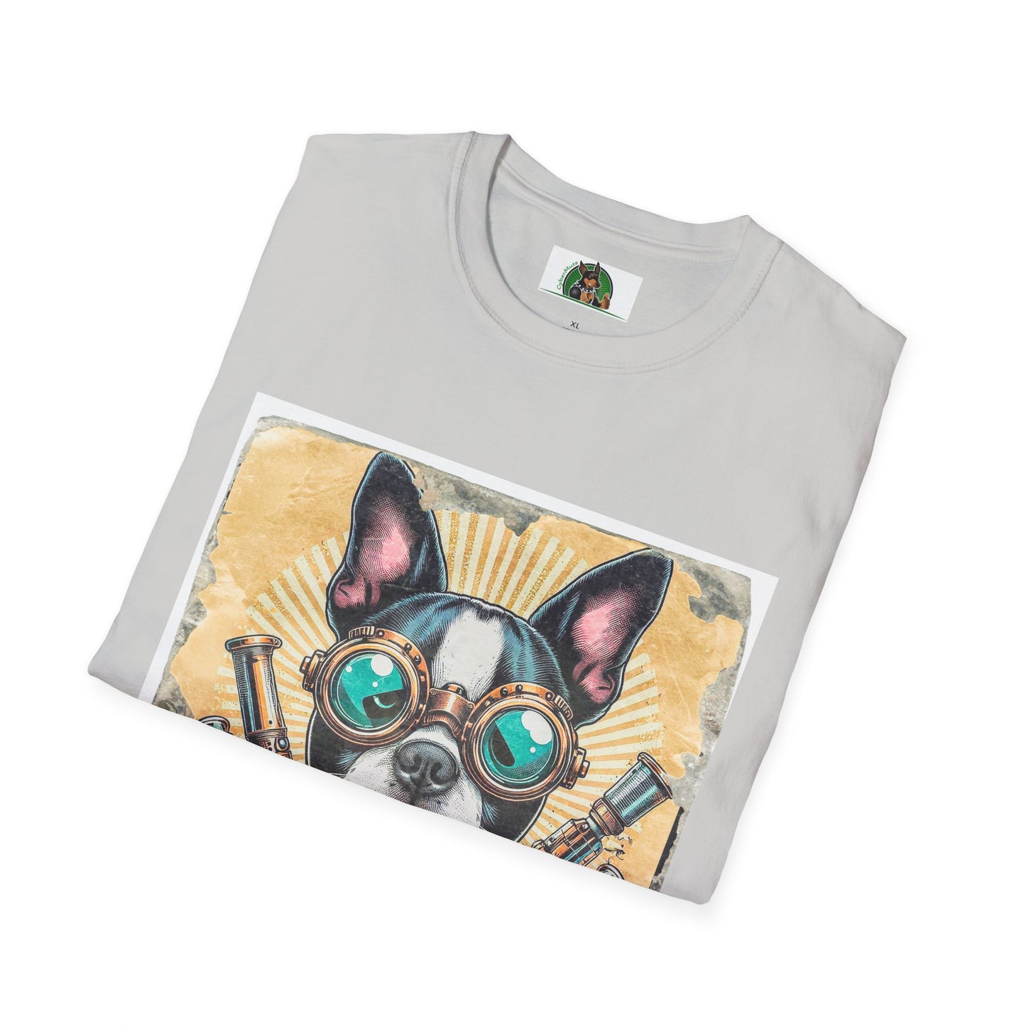 Boston Terrier Steampunk Dog Shirt T-Shirt Printify   