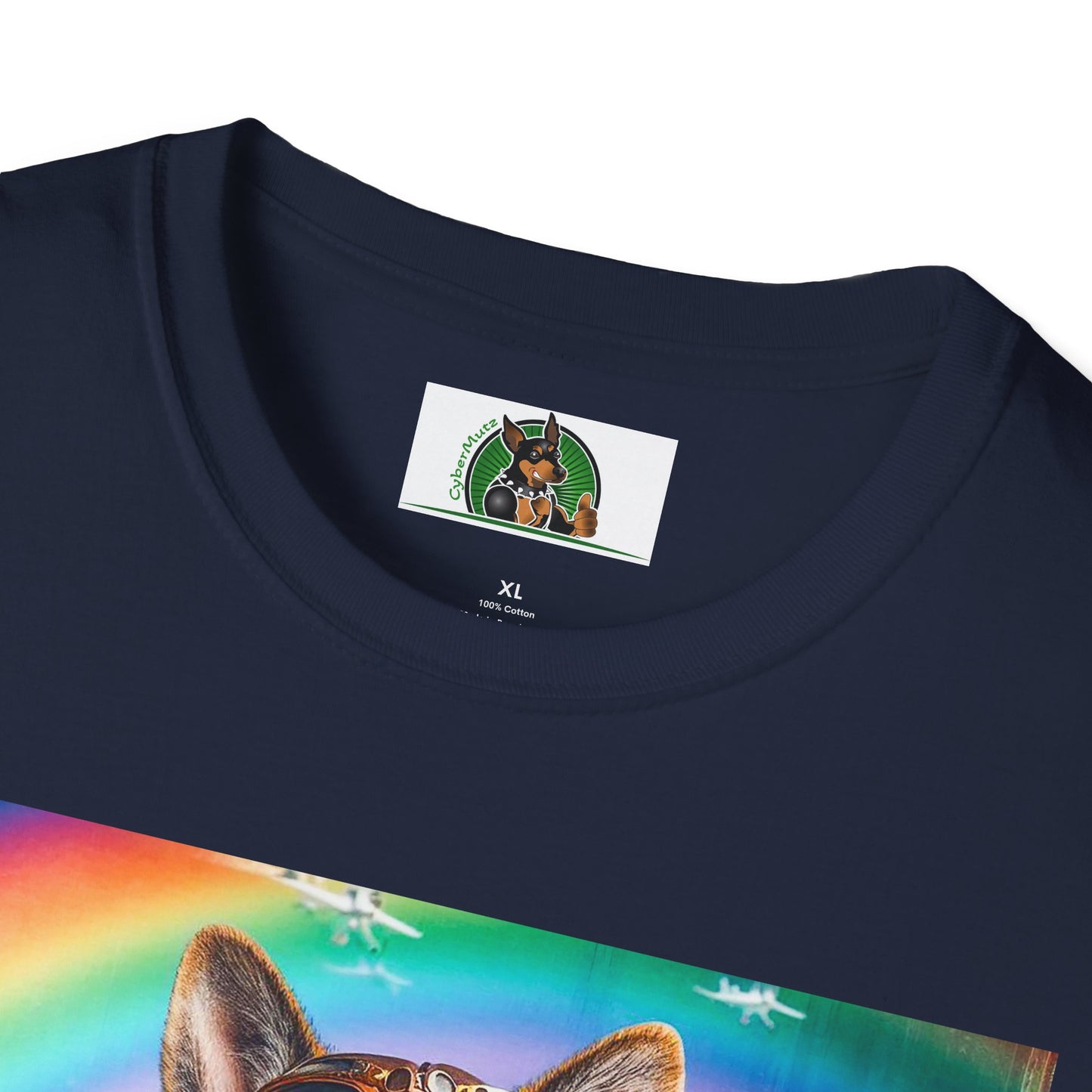 German Shepherd airplane flying T-Shirt Printify