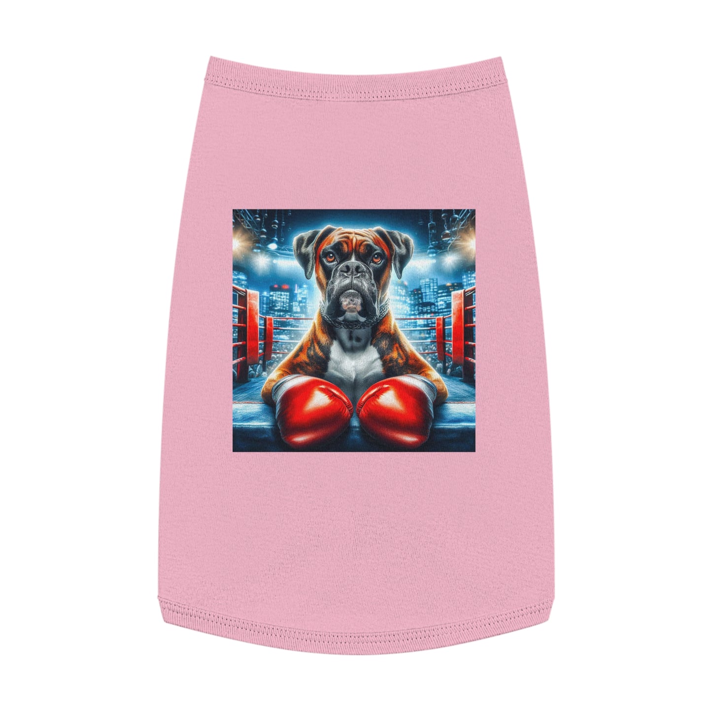 Pet Tank Top Boxer Dog Ready To Box Pets Printify L Pink 