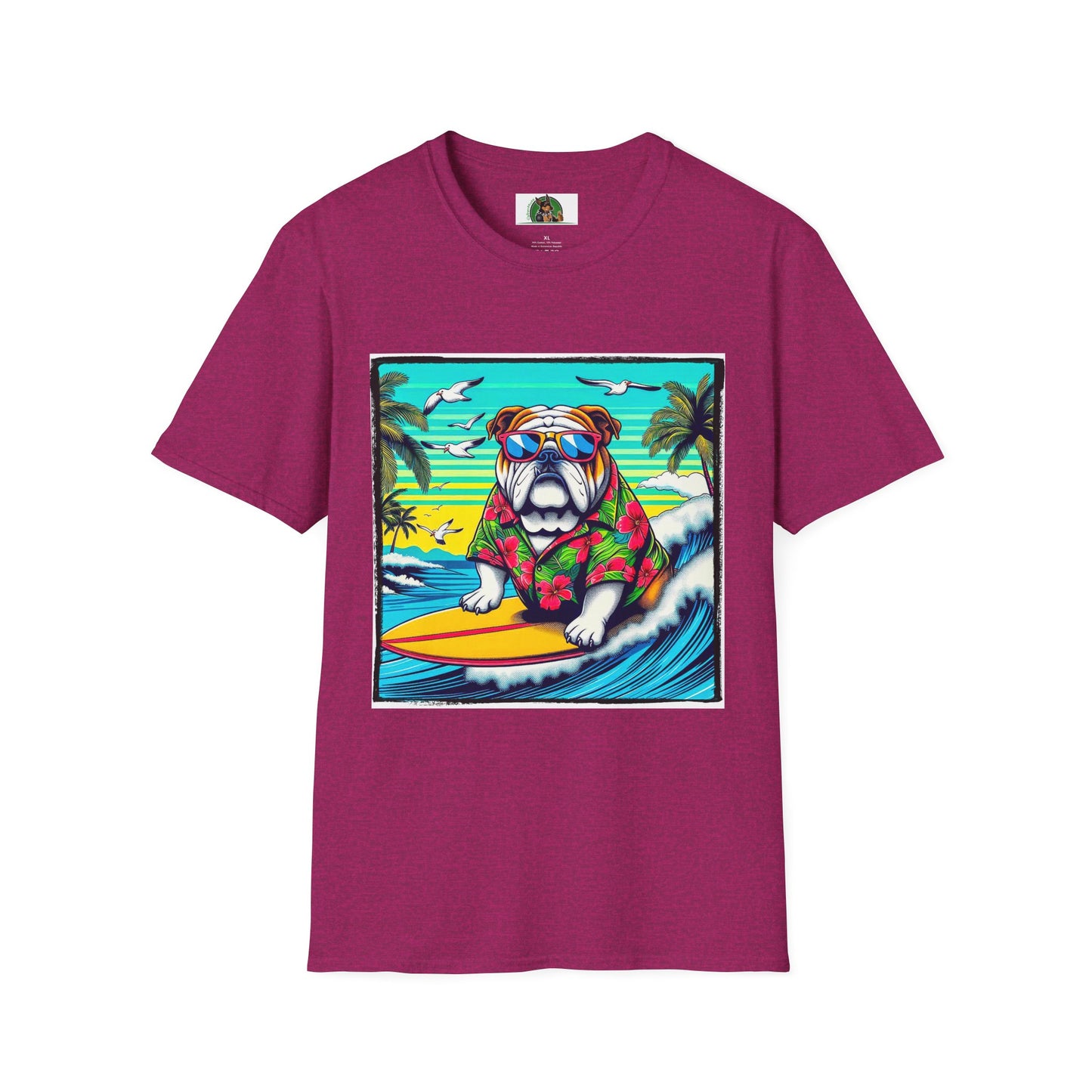 Bulldog T-Shirt Printify S Antique Heliconia