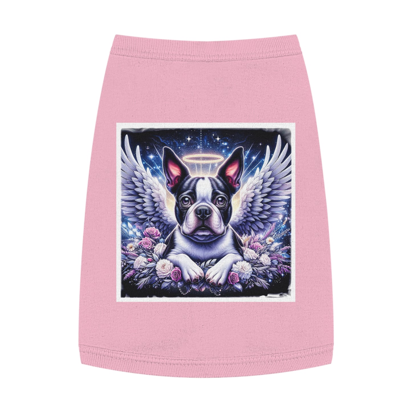 Pet Tank Top Boston Terrier Silver Angel Pets Printify M Pink 