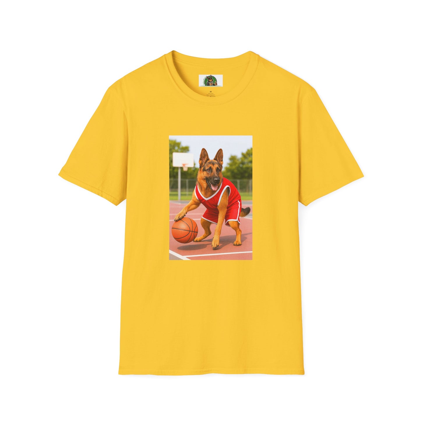 Sports German Shepherd Basketball T-Shirt T-Shirt Printify Daisy S