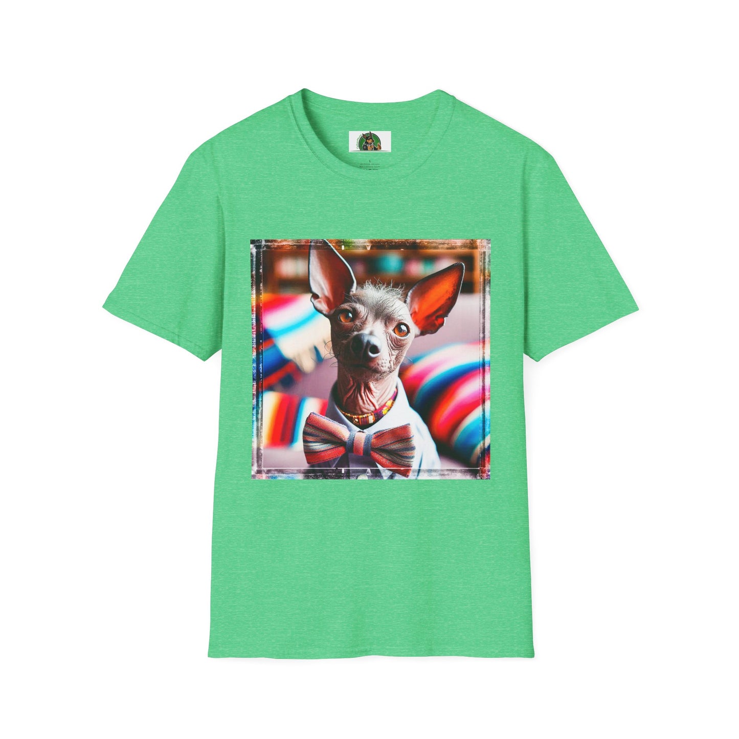 Mexican Hairless Dog T-Shirt Printify S Heather Irish Green 