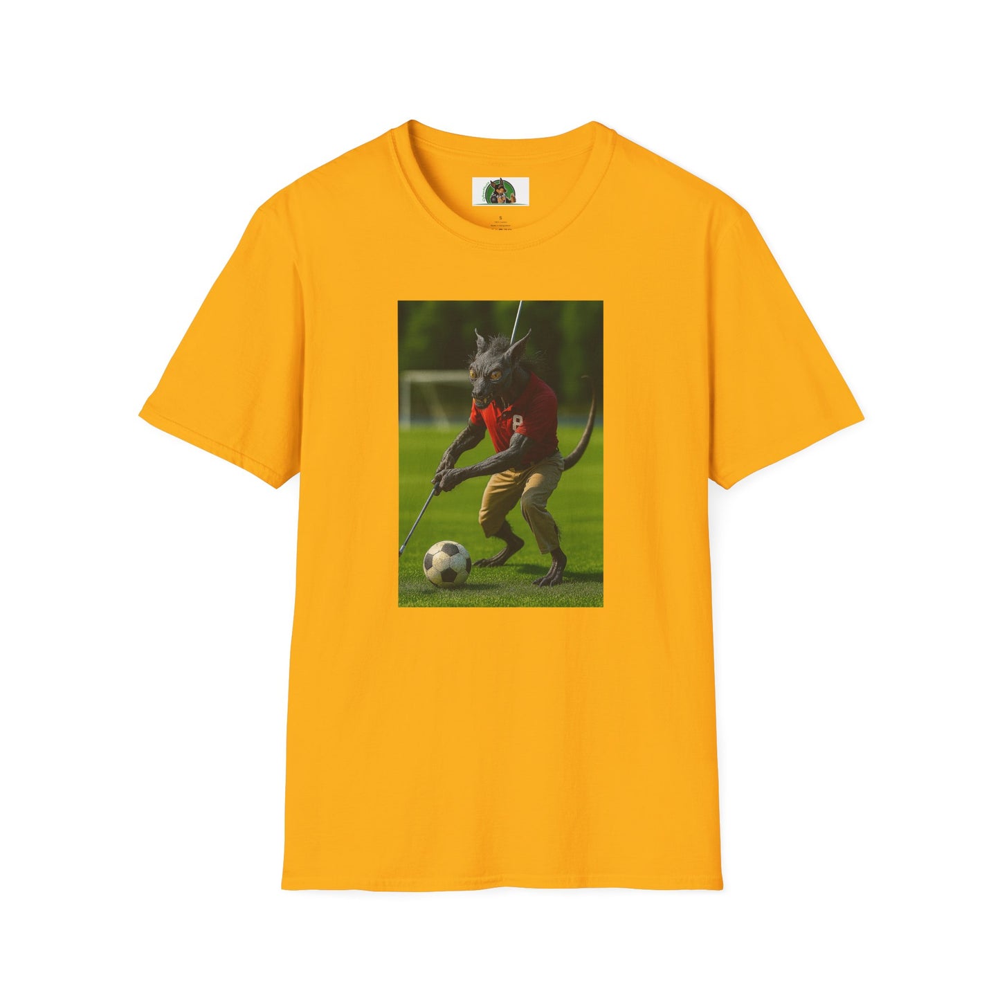 Golf Chupacabra T-Shirt Sports T-Shirt Printify Gold S