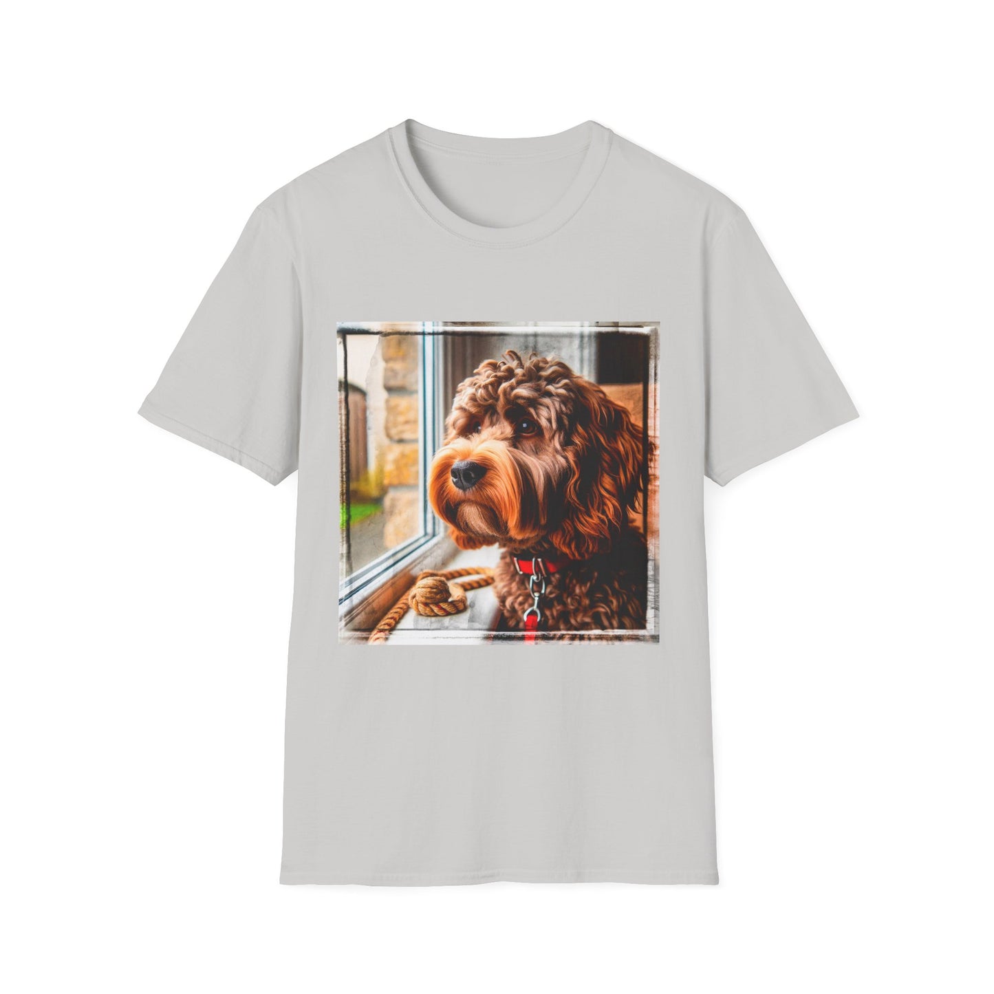 CockerPoo people watching t shirt T-Shirt Printify S Ice Grey