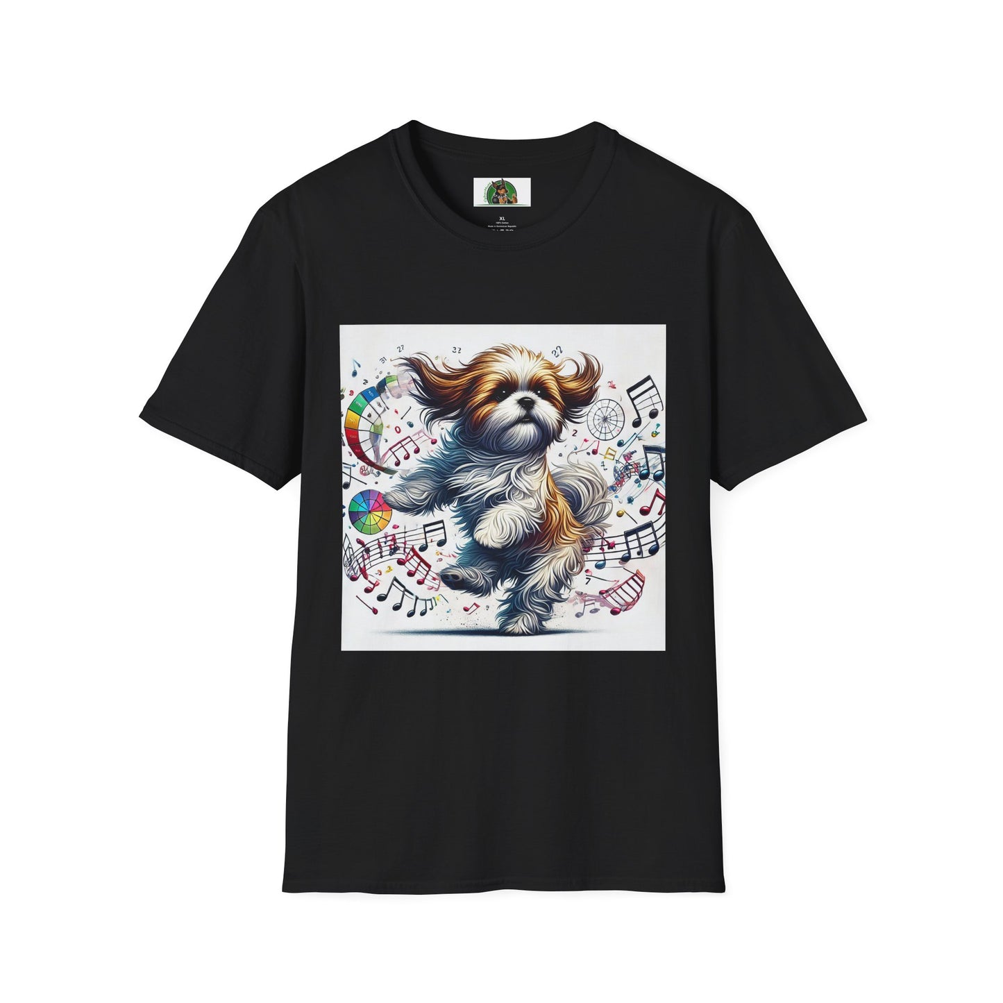 Dancing Shih Tzu T-Shirt T-Shirt Printify XS Black