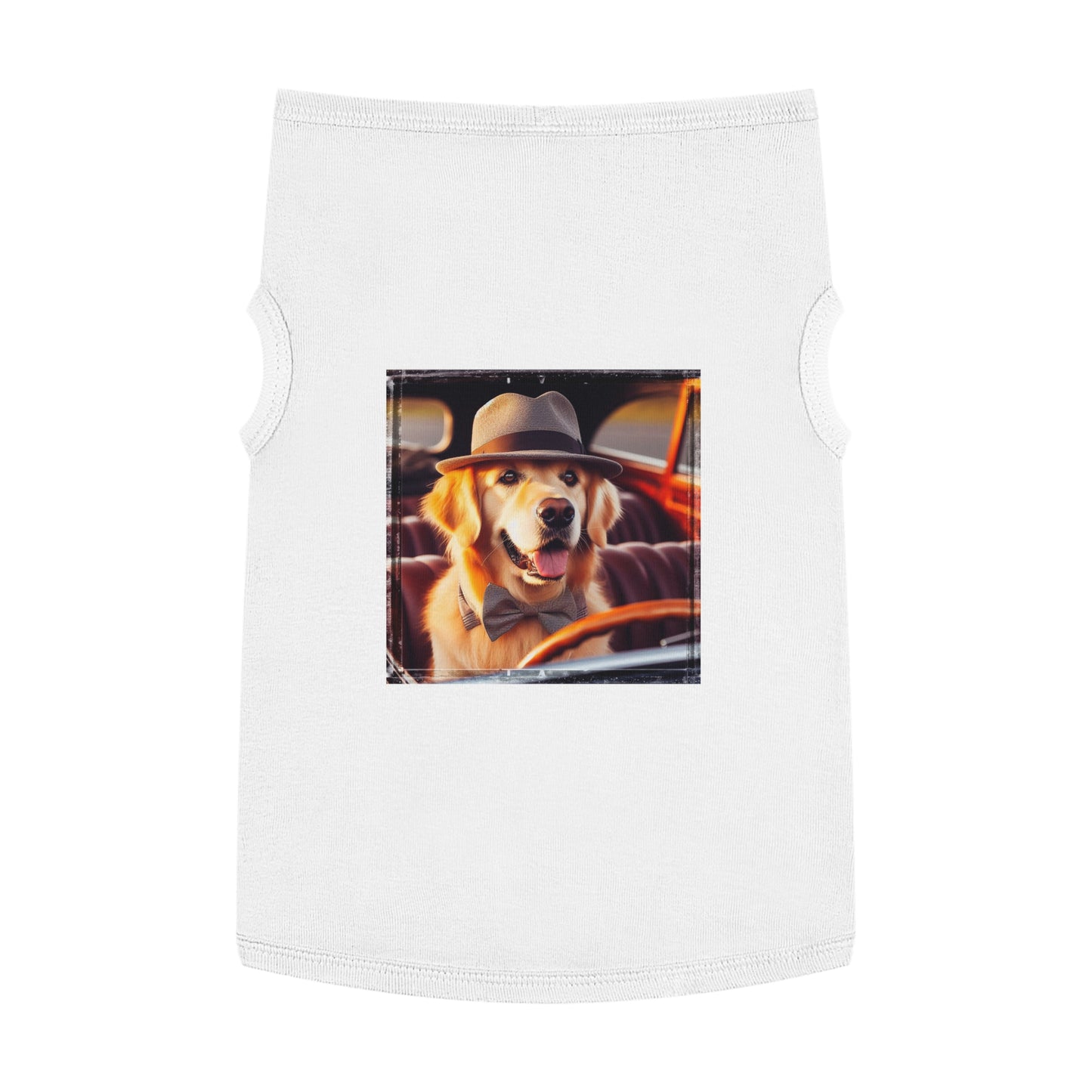 Golden Retriever pet tank top Pets Printify XL White 