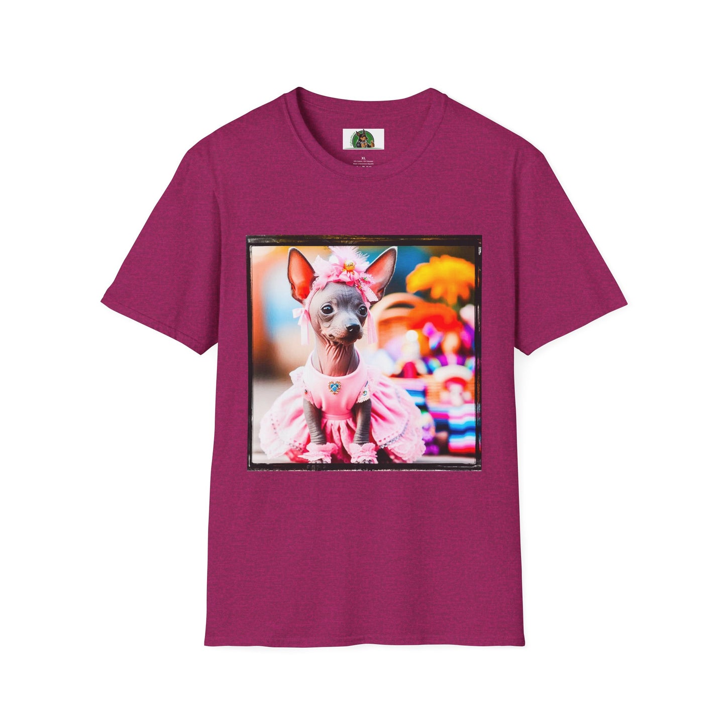 Mexican Hairless Dog T-Shirt Printify S Antique Heliconia 