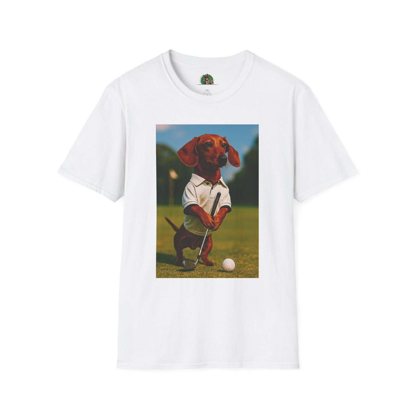 Sports Dachshund Golf T-Shirt T-Shirt Printify White XS