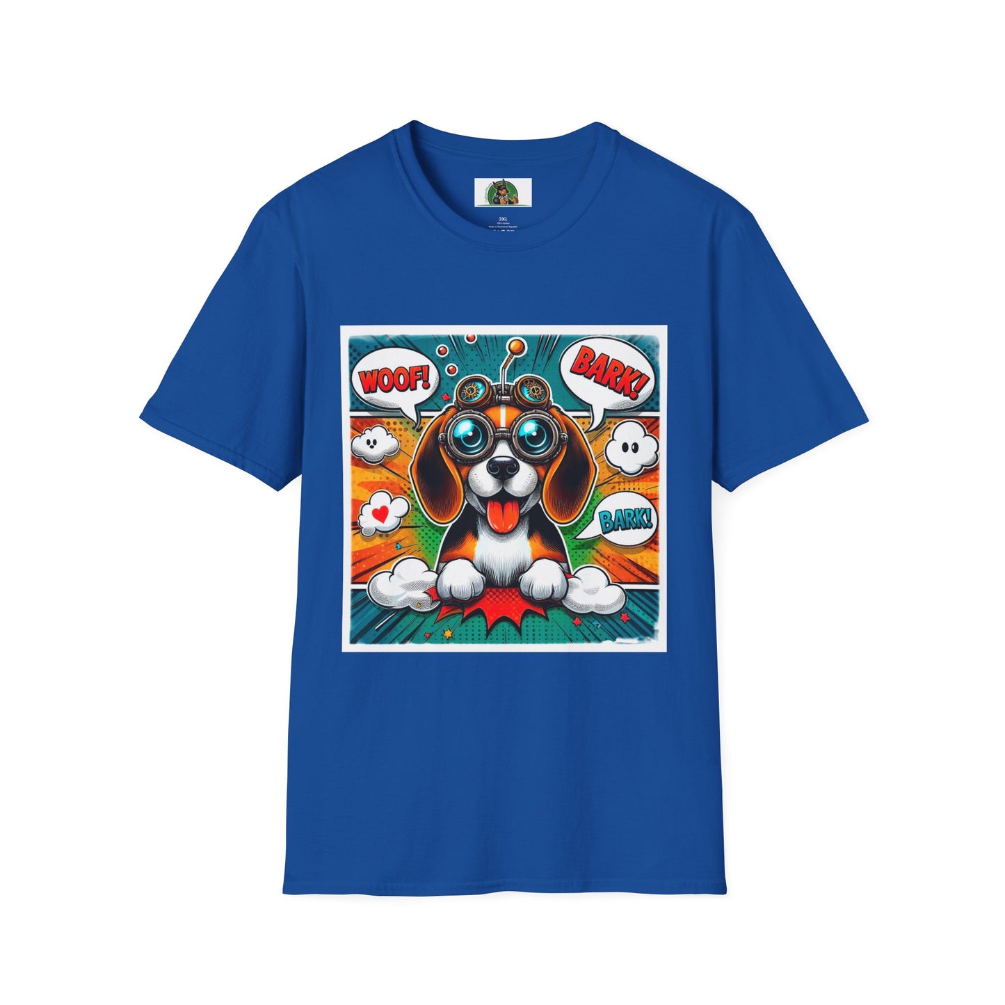 Wacky Beagle Cartoon Pop Art Dog T-Shirt Printify XS Royal 