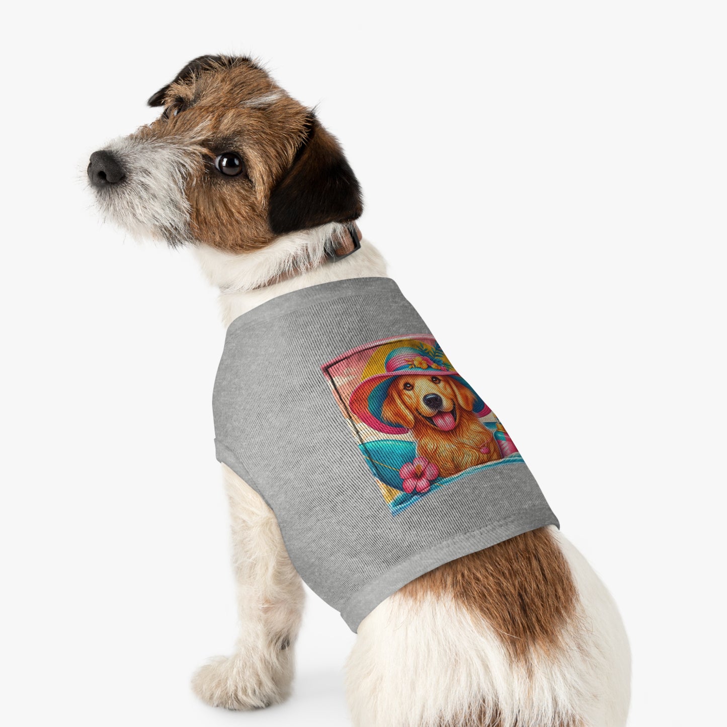 Golden Retriever pet tank top Pets Printify   