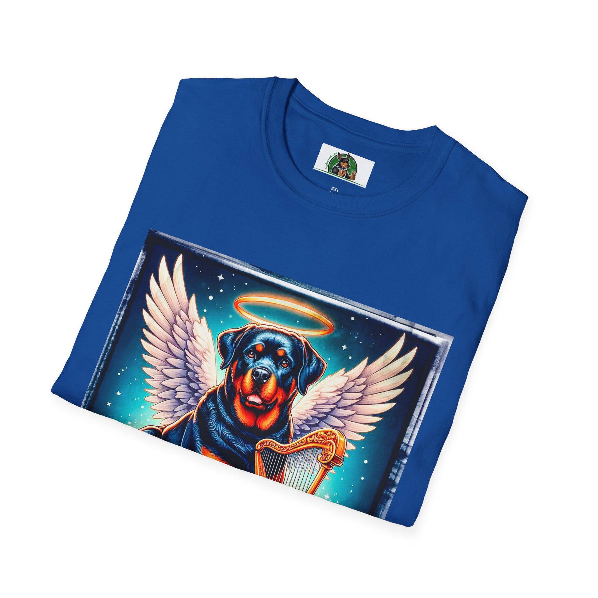 Rotteeiler sngel with harp shirt T-Shirt Printify