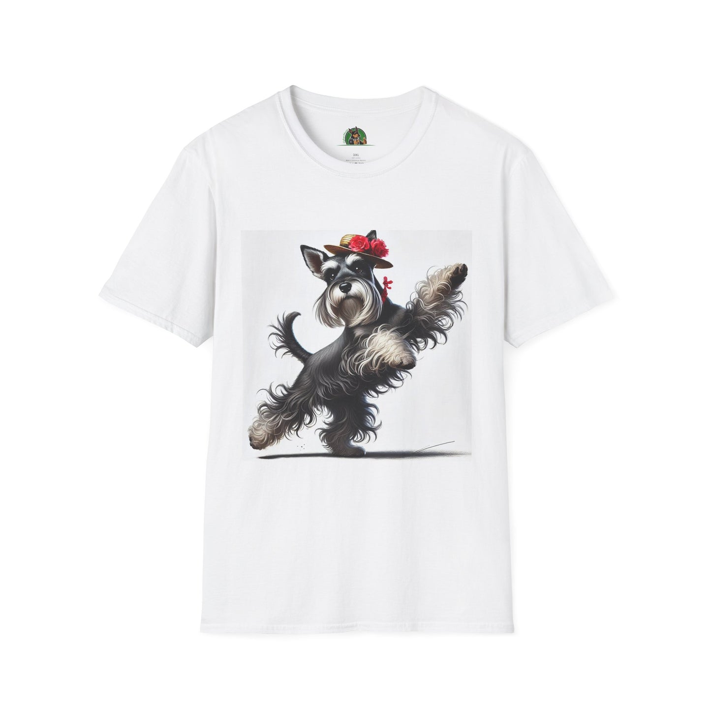 Dancing Miniature Schnauzer T-Shirt T-Shirt Printify XS White