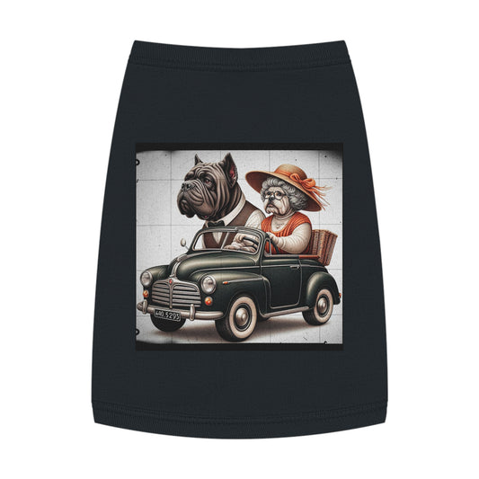 Wacky Pet Tank Top Cane Corso Dog Couple In Car Pets Printify M Black