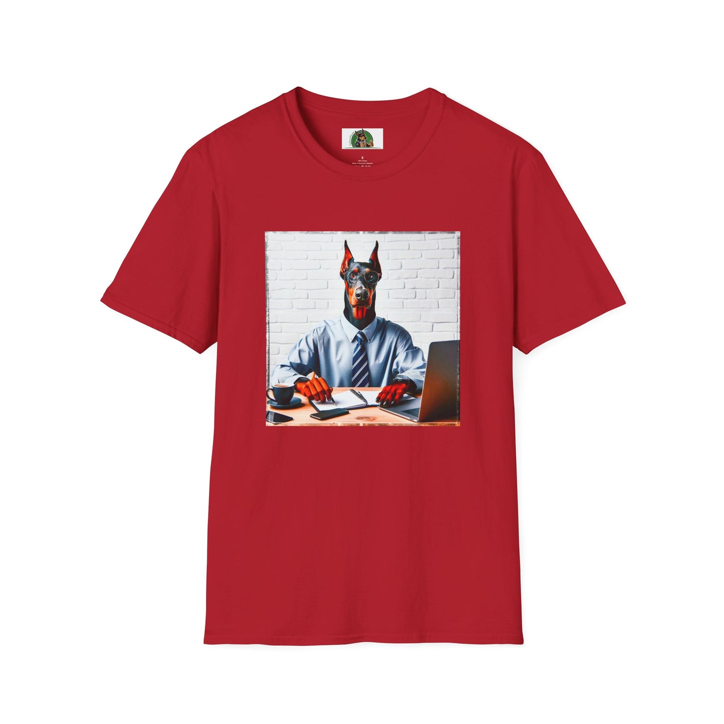 Doberman T-Shirt Printify S Cherry Red