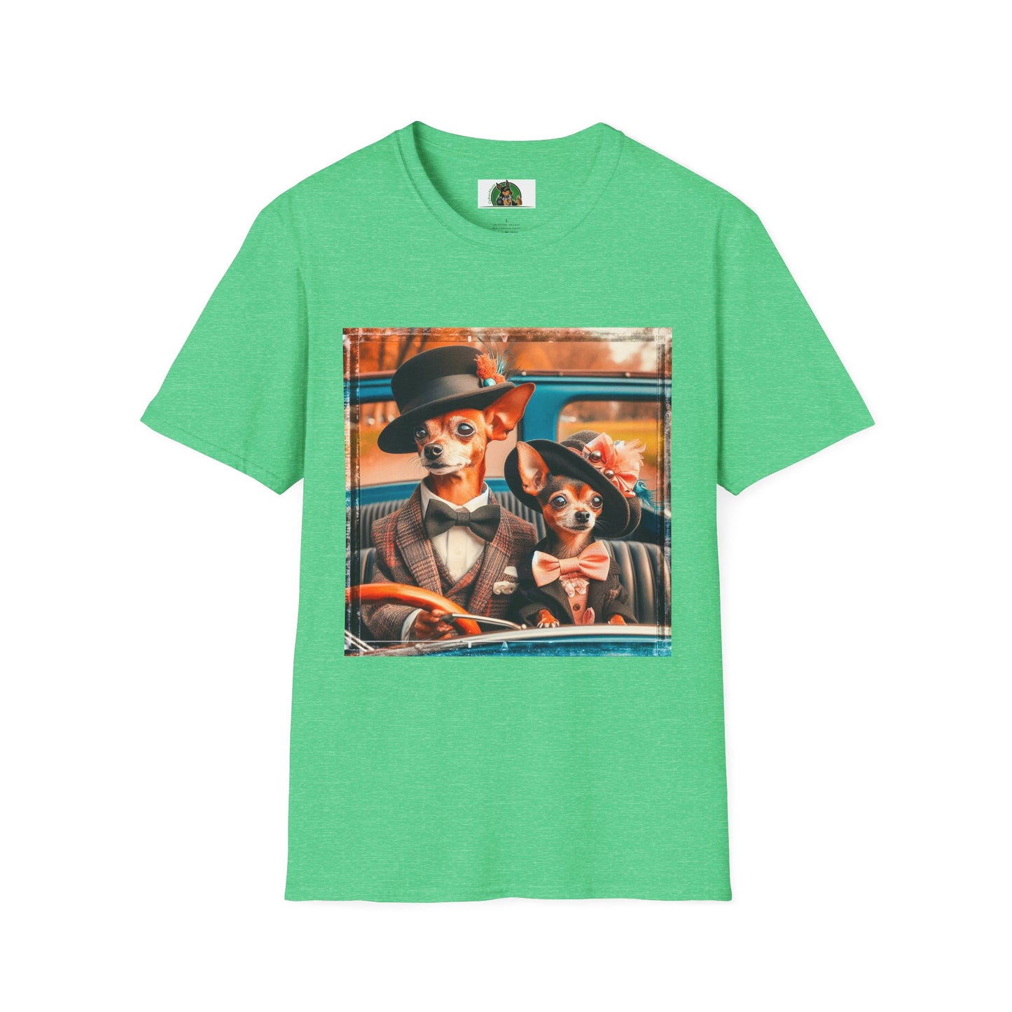 Wacky Min Pin T-Shirt T-Shirt Printify S Heather Irish Green 