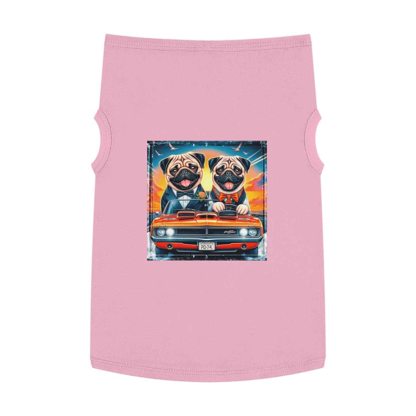 Wacky Pet Tank Top Pug Pets Printify XL Pink 