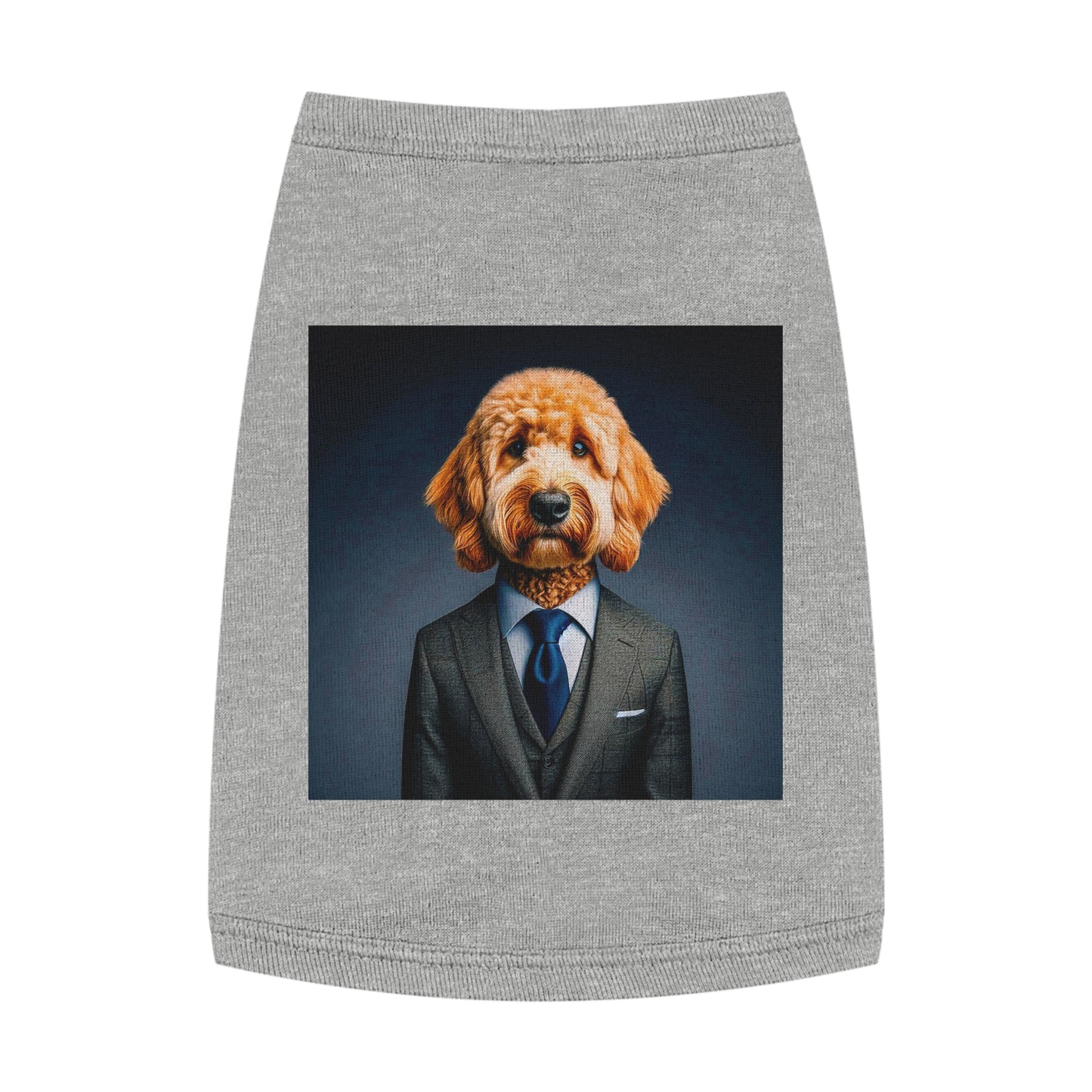 Pet Tank Golden Doodle Pets Printify M Heather