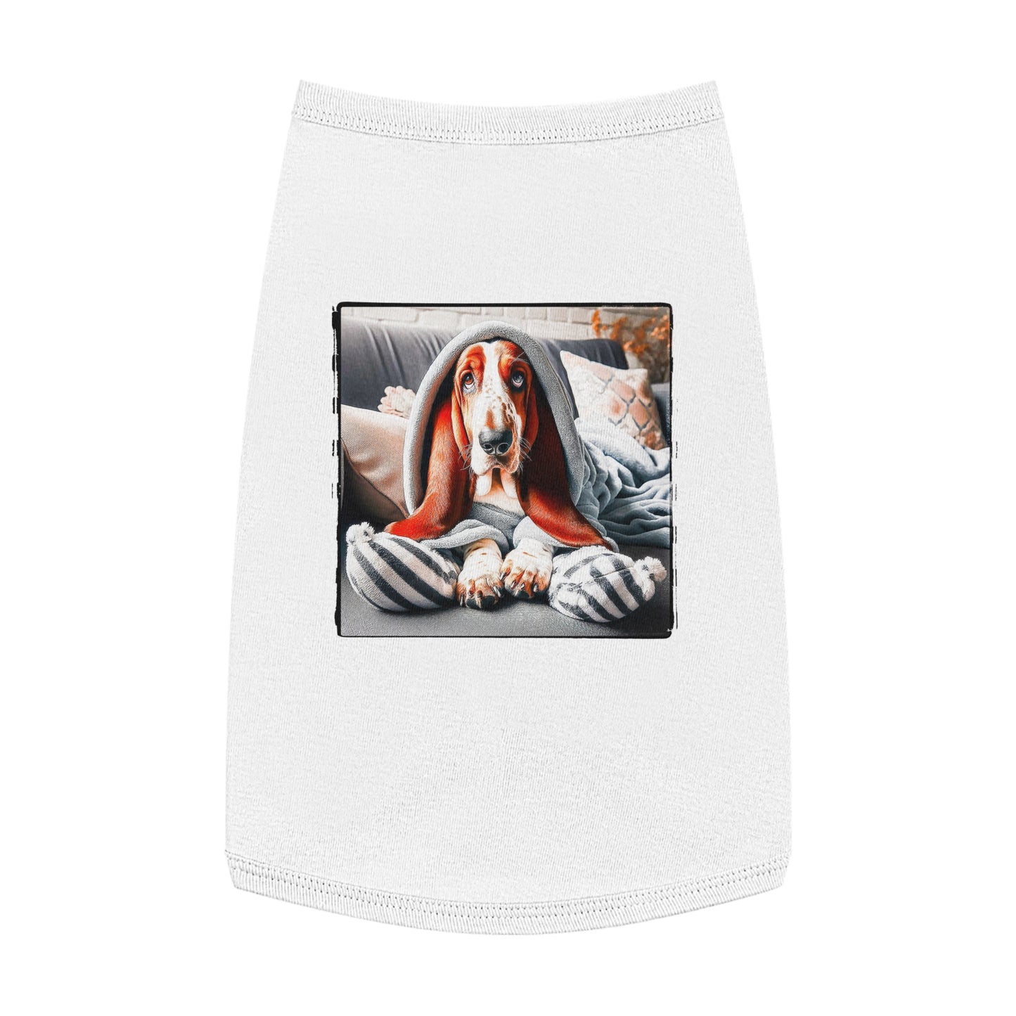 Pet Tank Top Basset Hound Pets Printify L White 