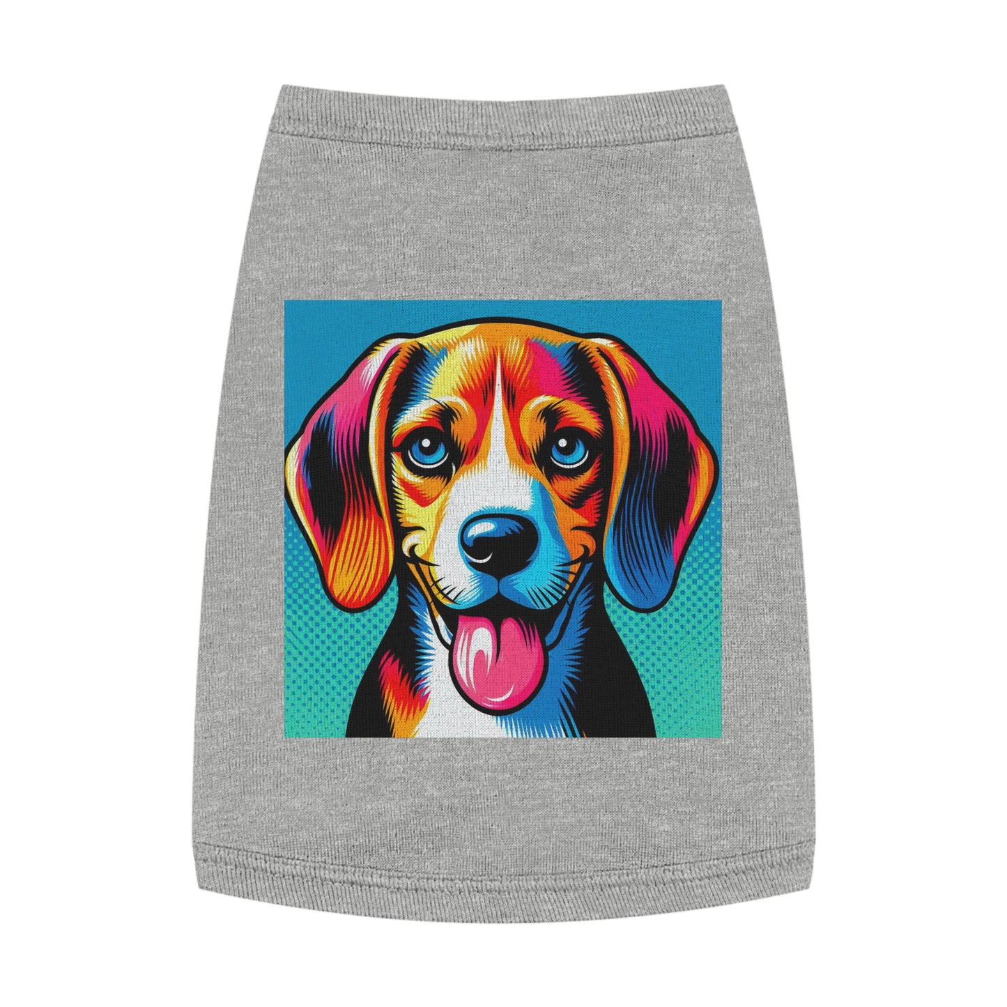 Pet Tank Top Beagle Colorful Dog Pets Printify M Heather 