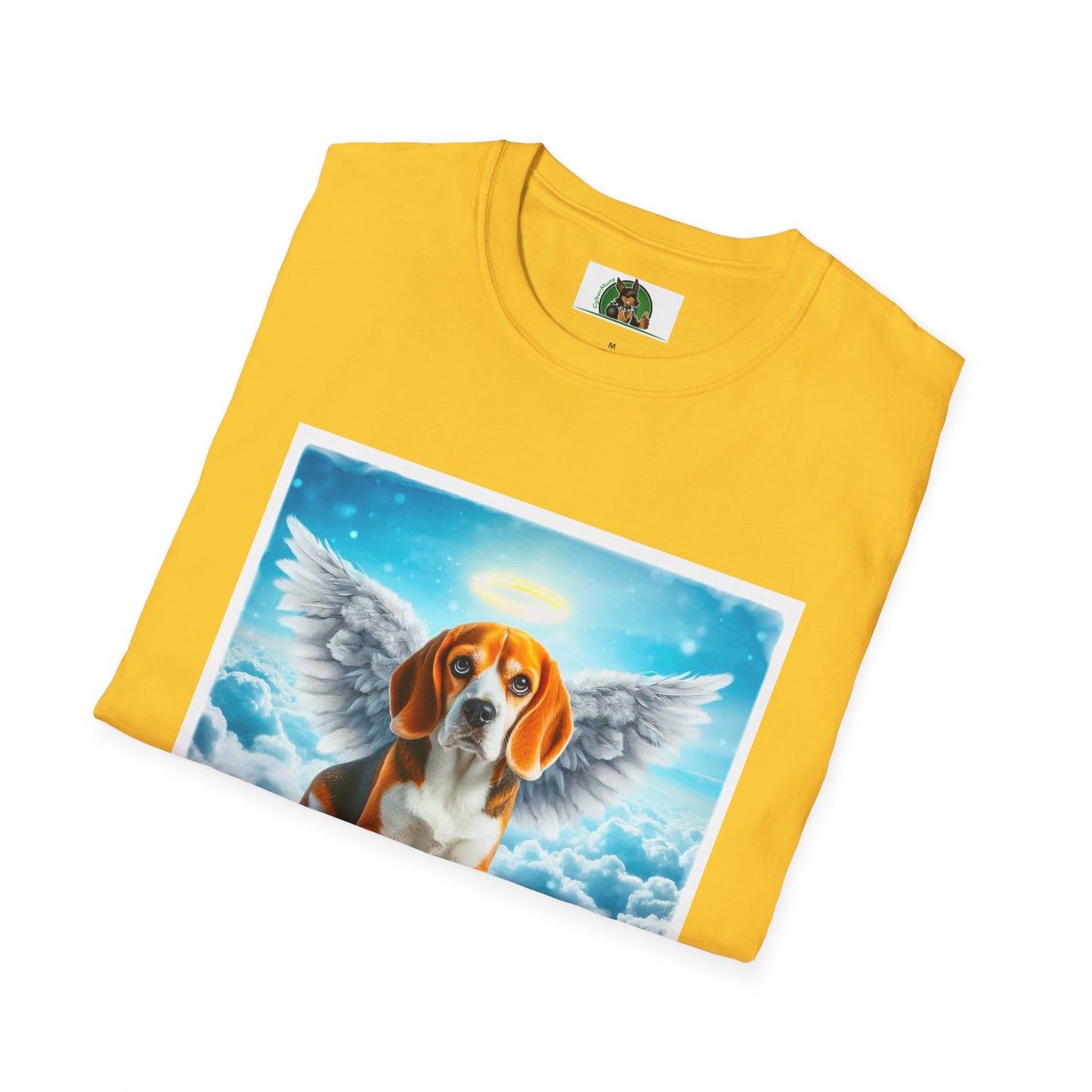 Beagle Angel in Cloud T-Shirt Printify   