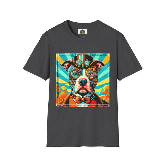 Pit Bull steam punk shirt T-Shirt Printify XS Dark Heather