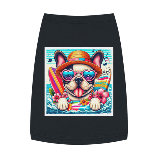 Pet Tank Top French Bulldog Pets Printify M Black