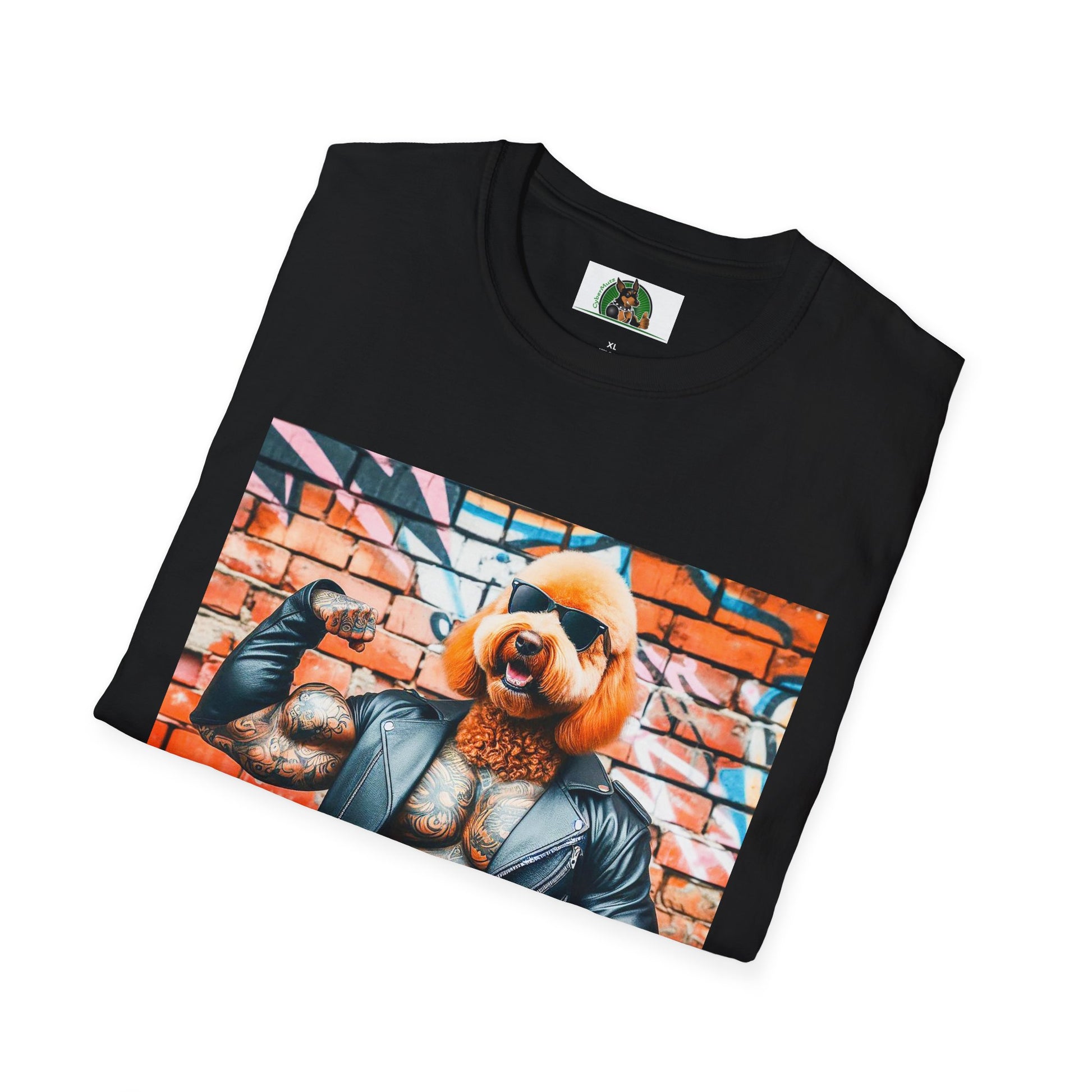Golden Doodle muscles t shirt T-Shirt Printify