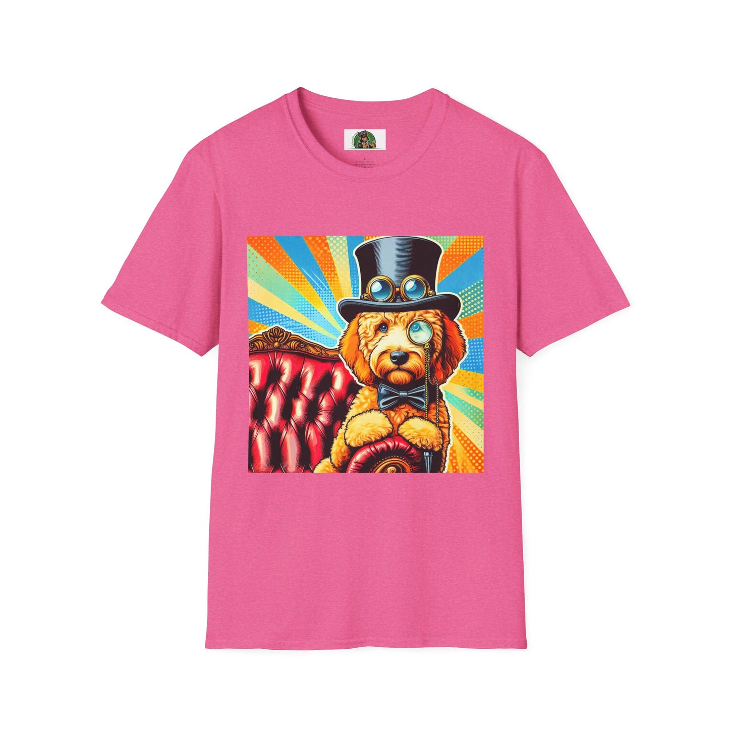 Golden Doodle steam punk cutie r shirt T-Shirt Printify S Heather Heliconia