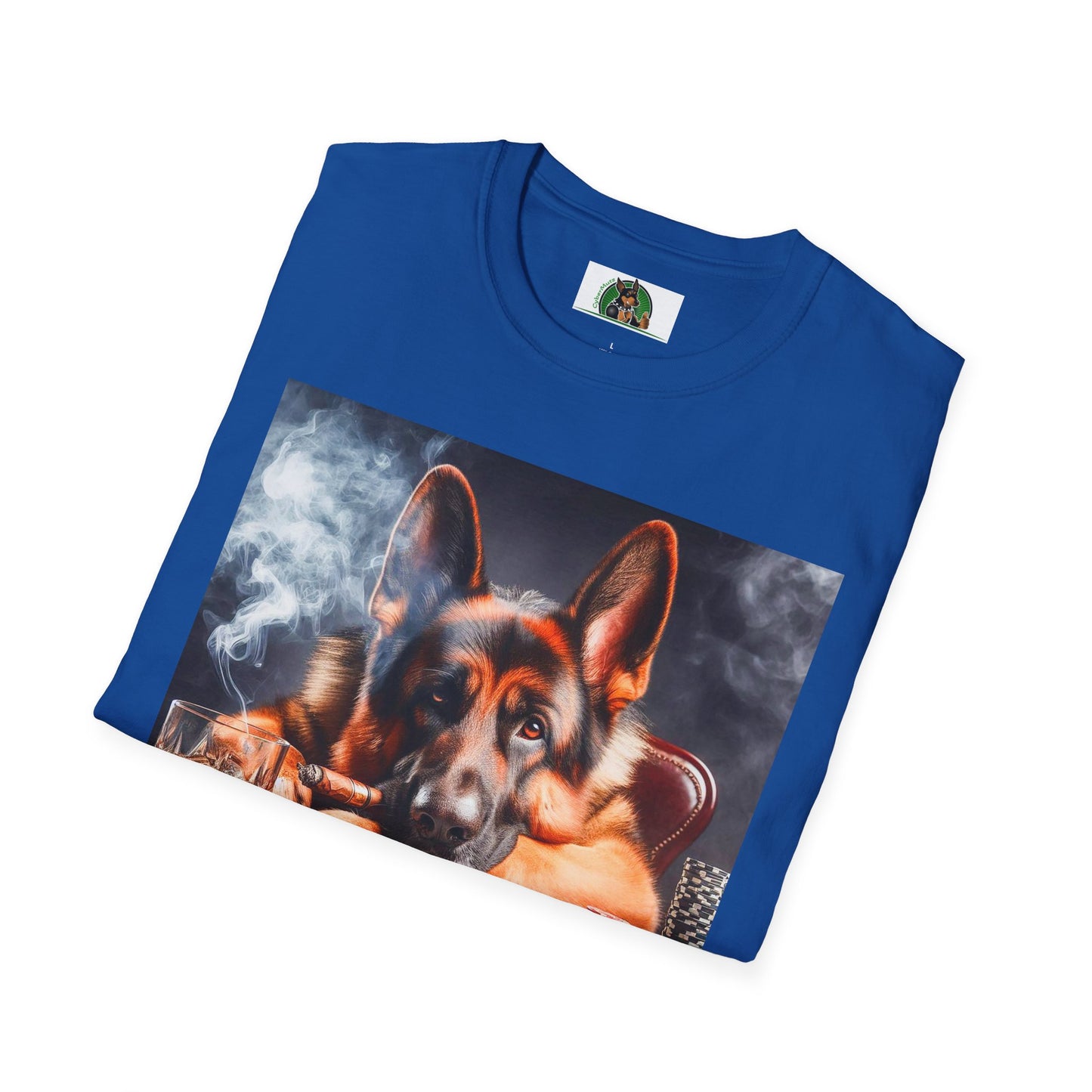 German Shepherd gambling puppy T-Shirt Printify