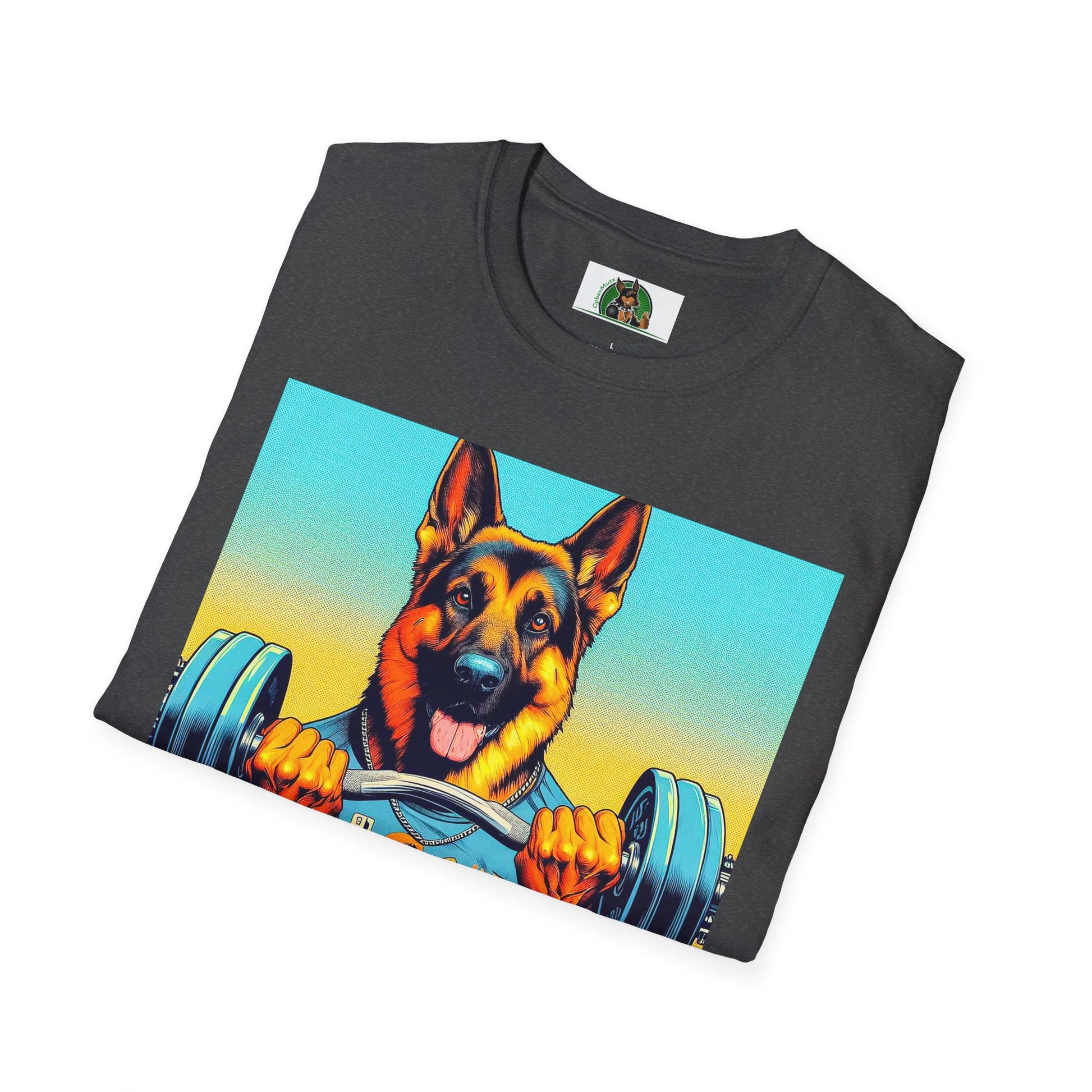 German Shepherd working out T-Shirt Printify