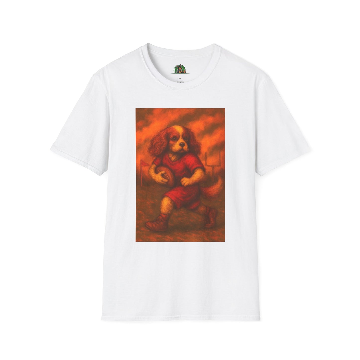 Unisex T-Shirt Cavalier King Charles Football Sports Design T-Shirt Printify White XS