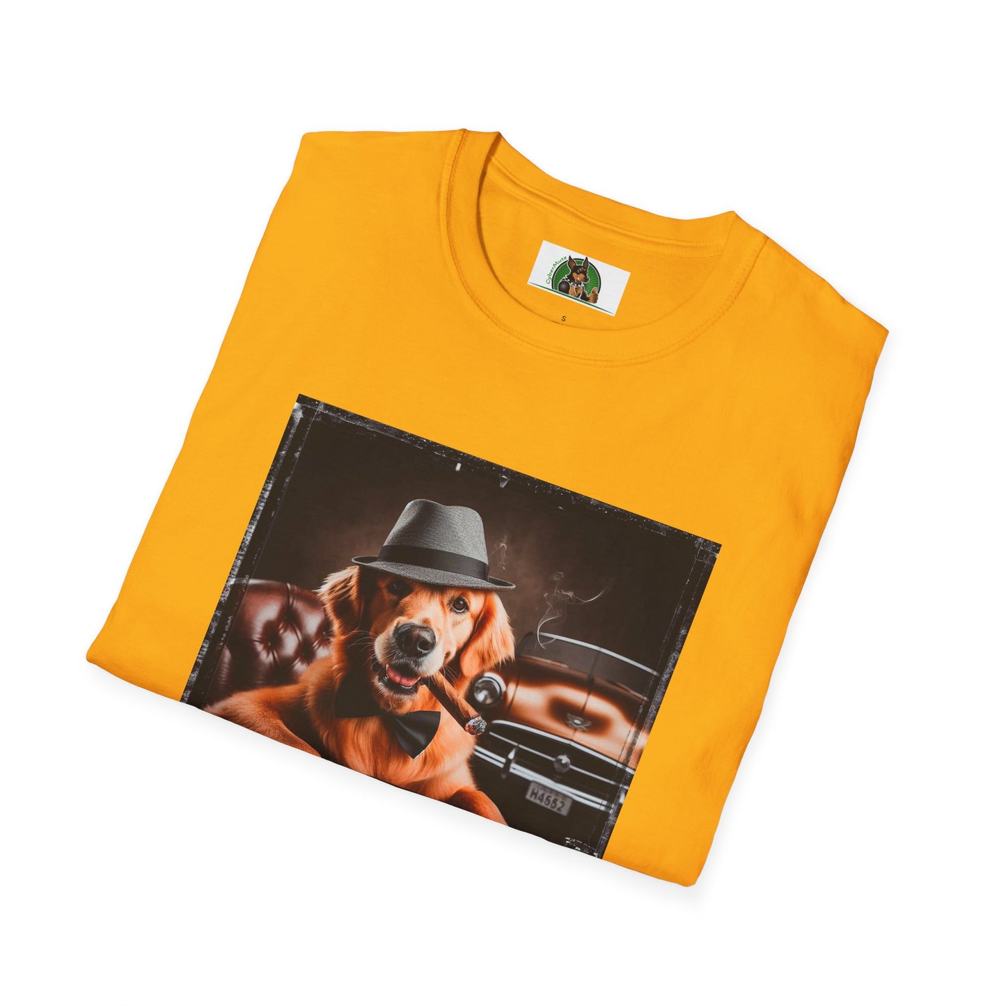 Golden Retriever playing poker shirt