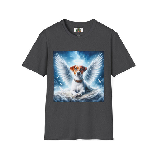 Jack Russell Angel T-Shirt Printify S Dark Heather