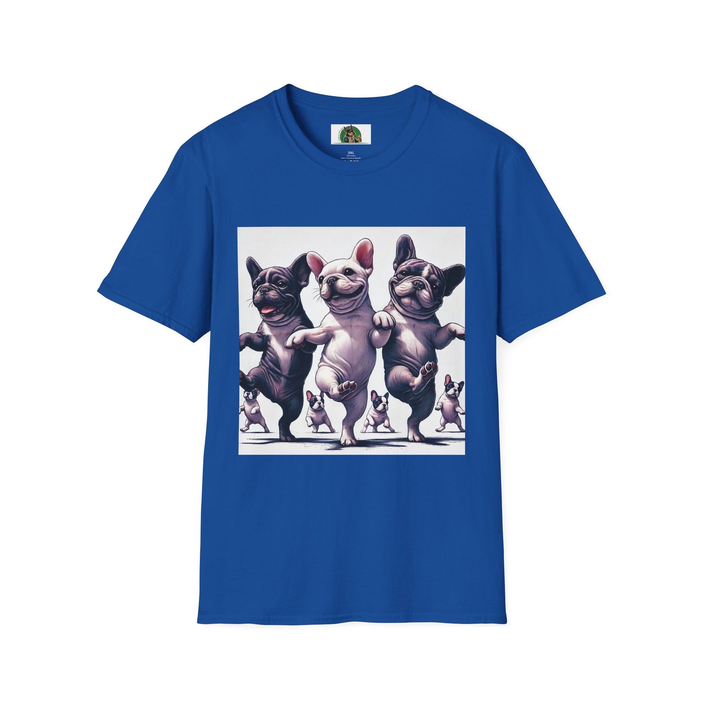 French Bulldogs Dancing Unisex T-Shirt T-Shirt Printify XS Royal