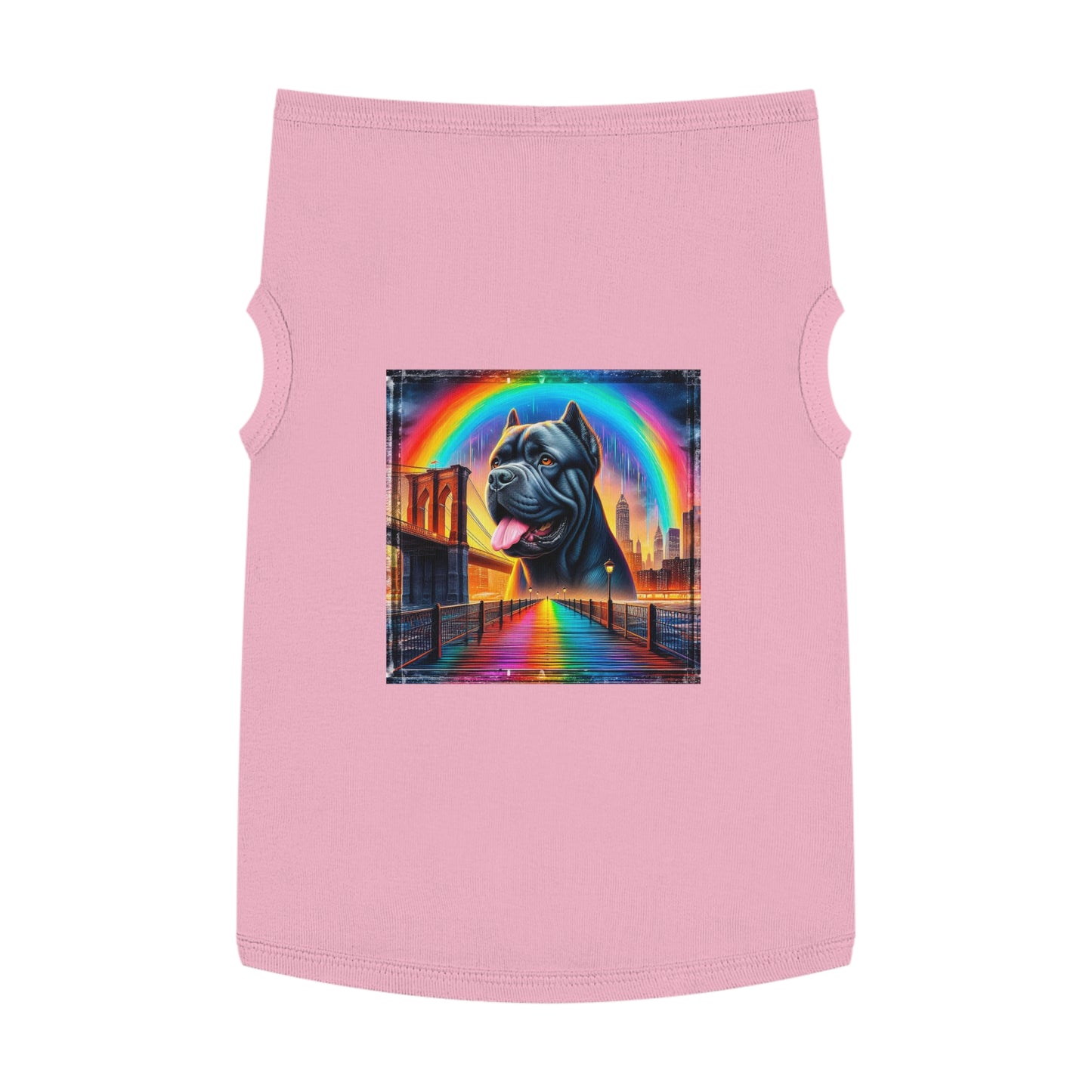 Pet Tank Top Cane Corso Rainbow Background Pets Printify XL Pink 