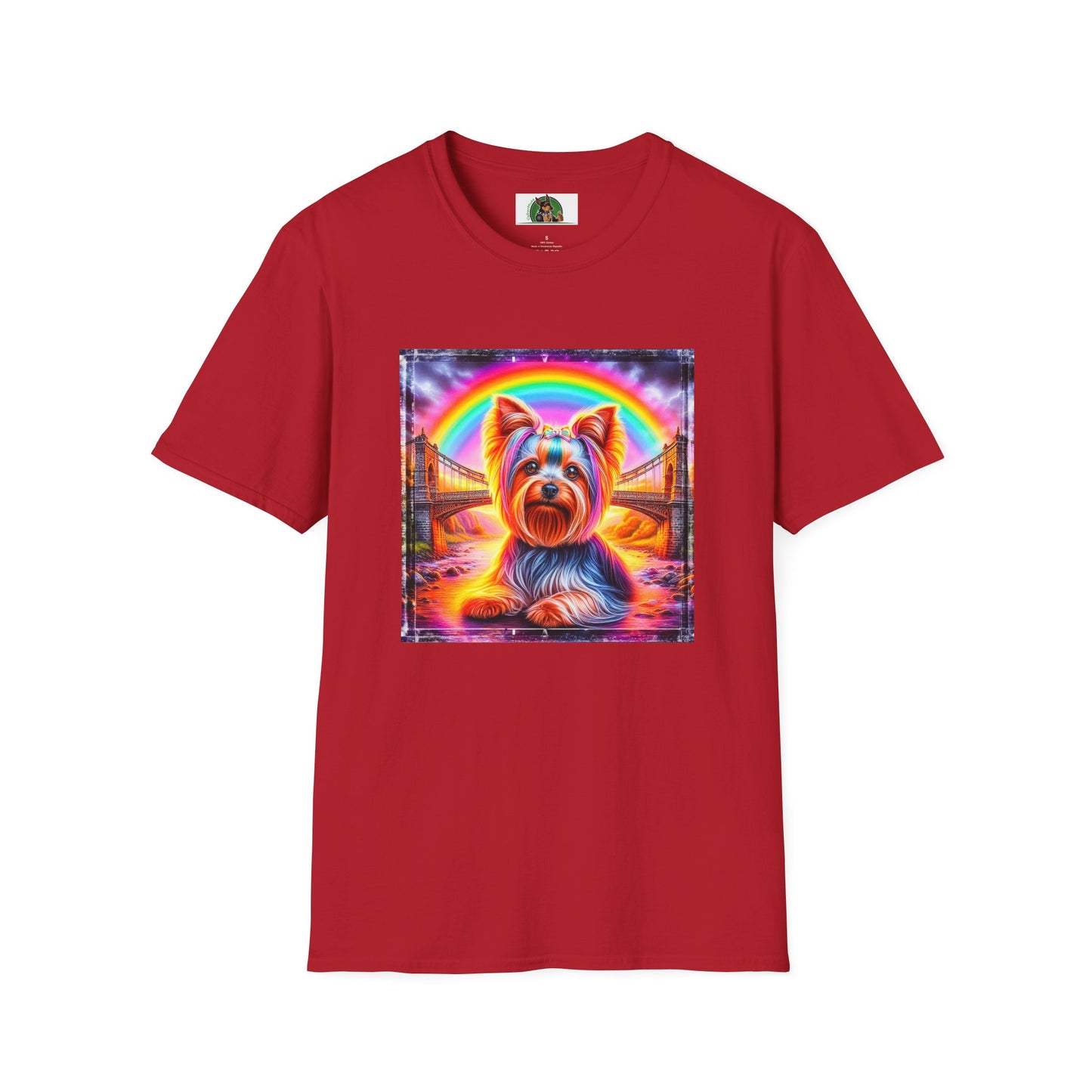 Yorkie T-Shirt Printify S Cherry Red 