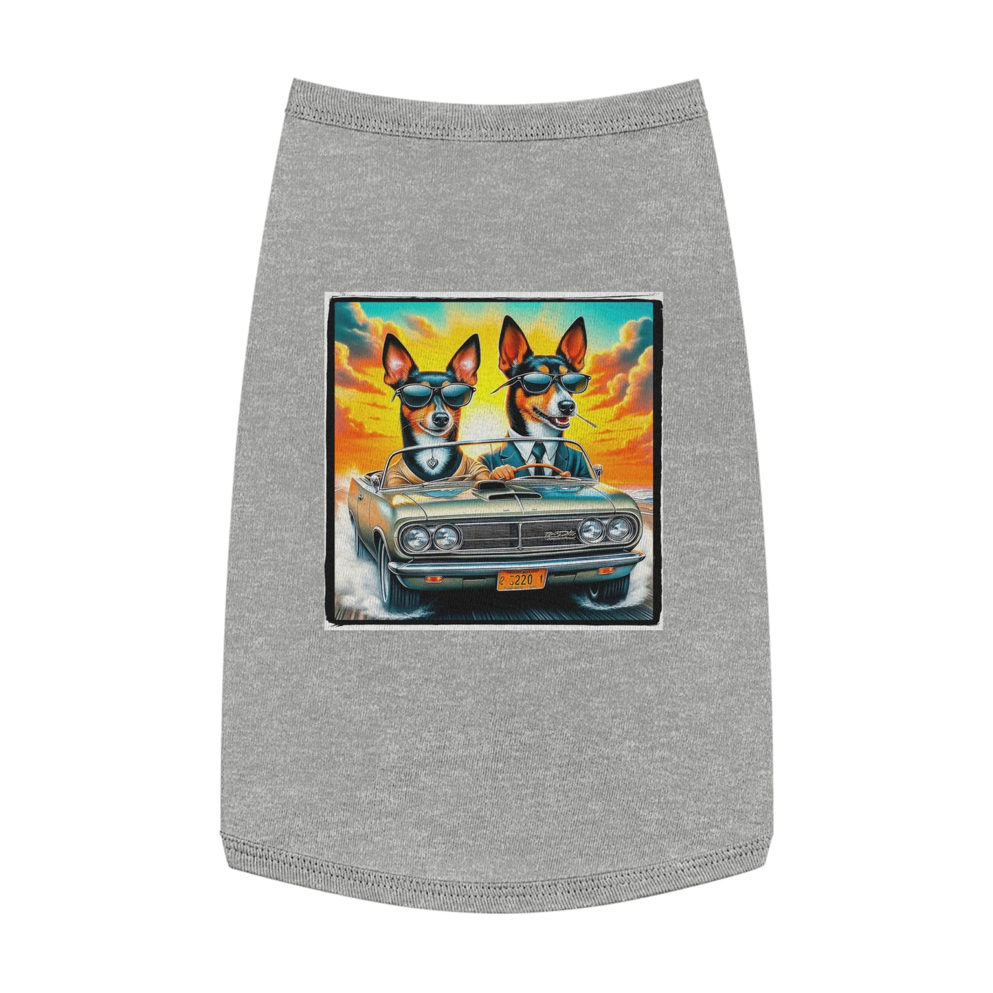 Wacky Pet Tank Top Rat Terrier Pets Printify L Heather 